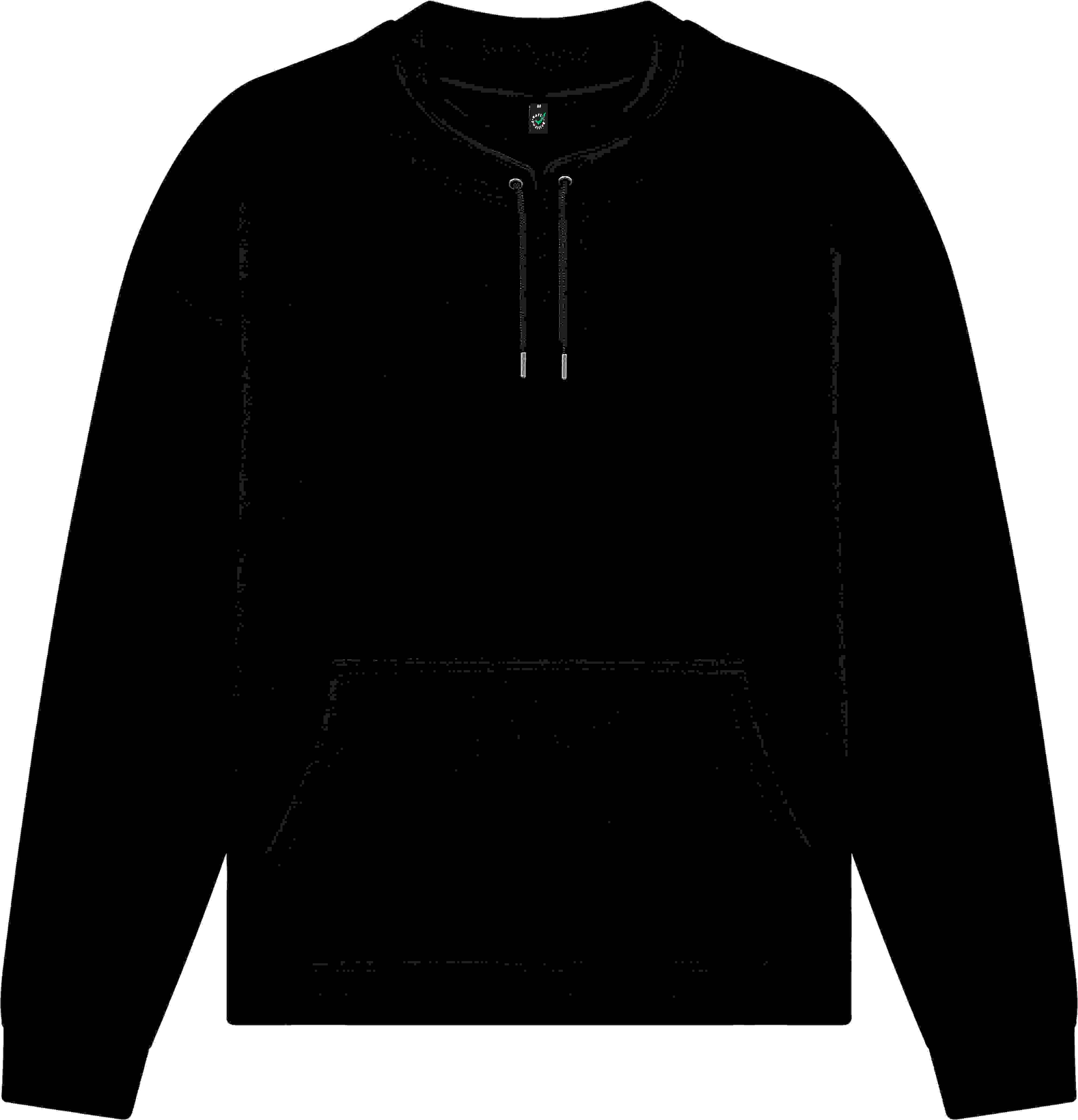 Organic Mock Neck Sweatshirt: Unisex – Black Organic Mock Neck Sweatshirt: Unisex – Black