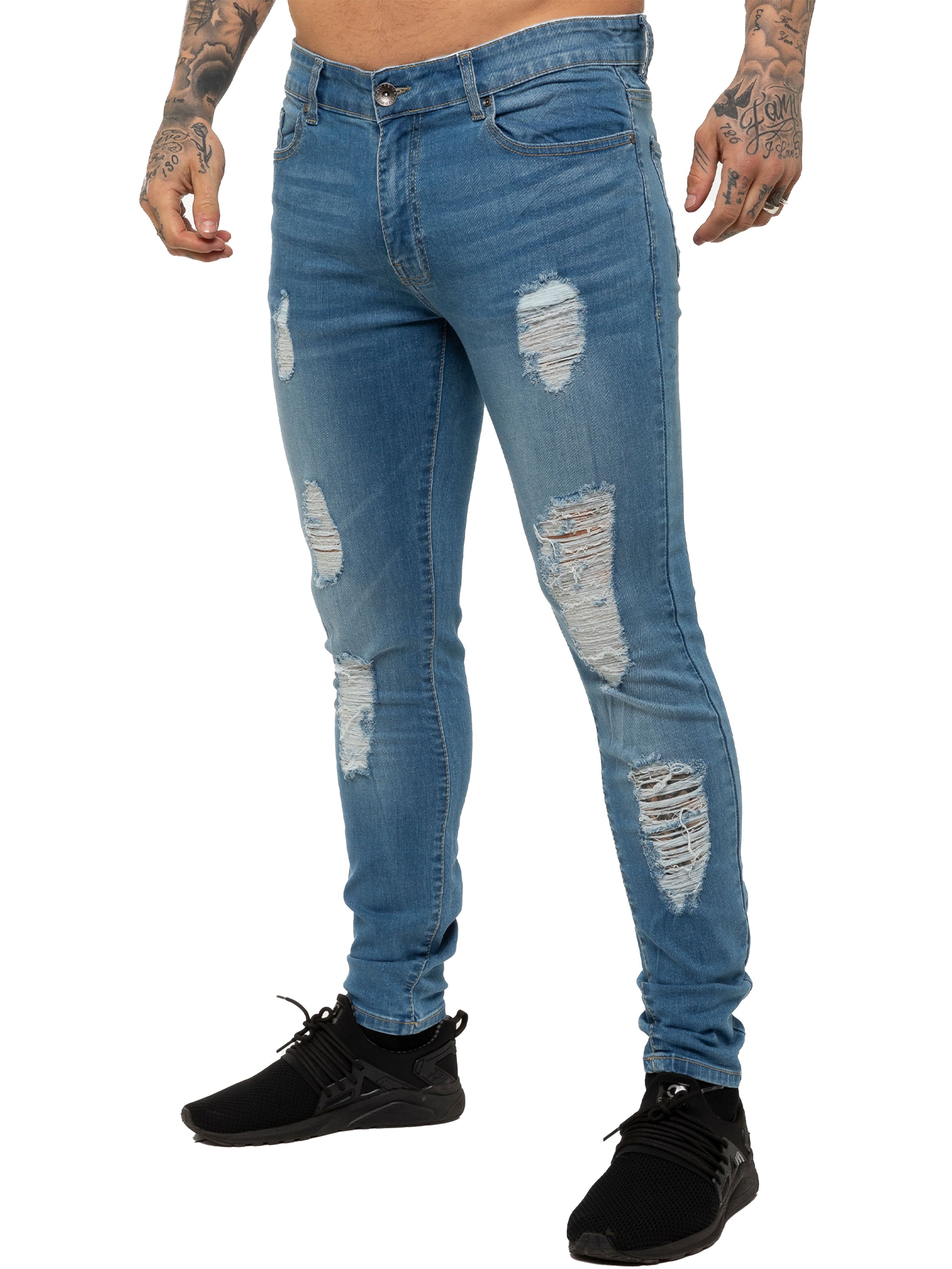 Mens Denim Ripped Denim Jeans lsw