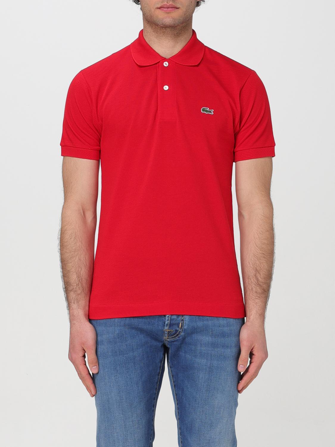 LACOSTE Polo Shirt Men color Red LACOSTE Polo Shirt Men color Red
