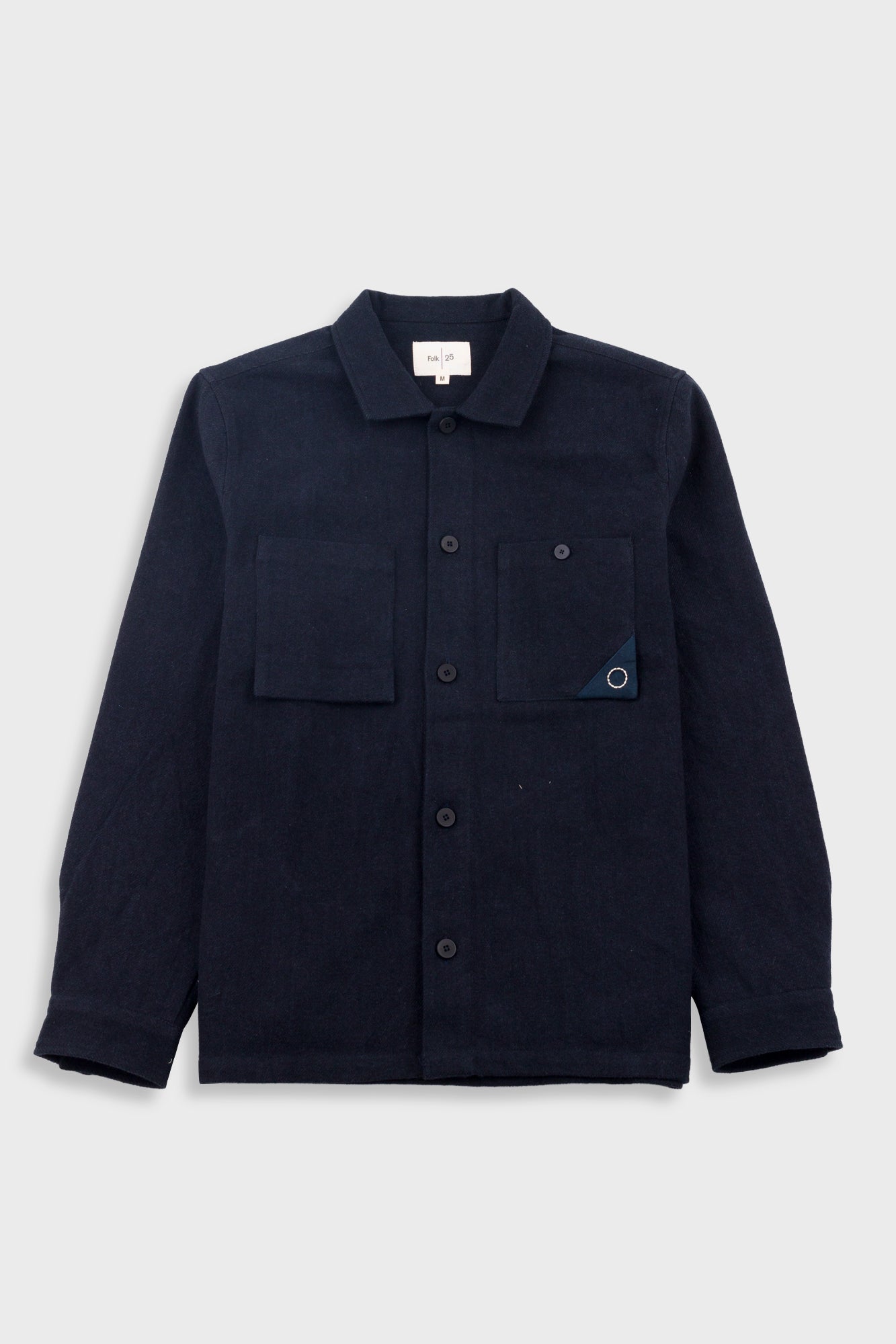 Anniversary Patch Overshirt – Ash Navy Brushed Twill Anniversary Patch Overshirt – Ash Navy Brushed Twill