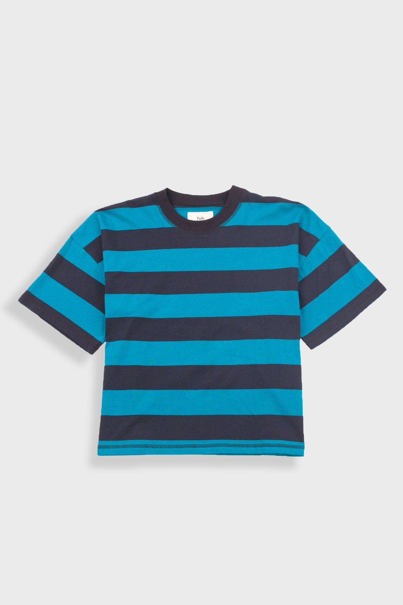 Boyfriend Shirt – Navy Teal Stripe Boyfriend Shirt – Navy Teal Stripe