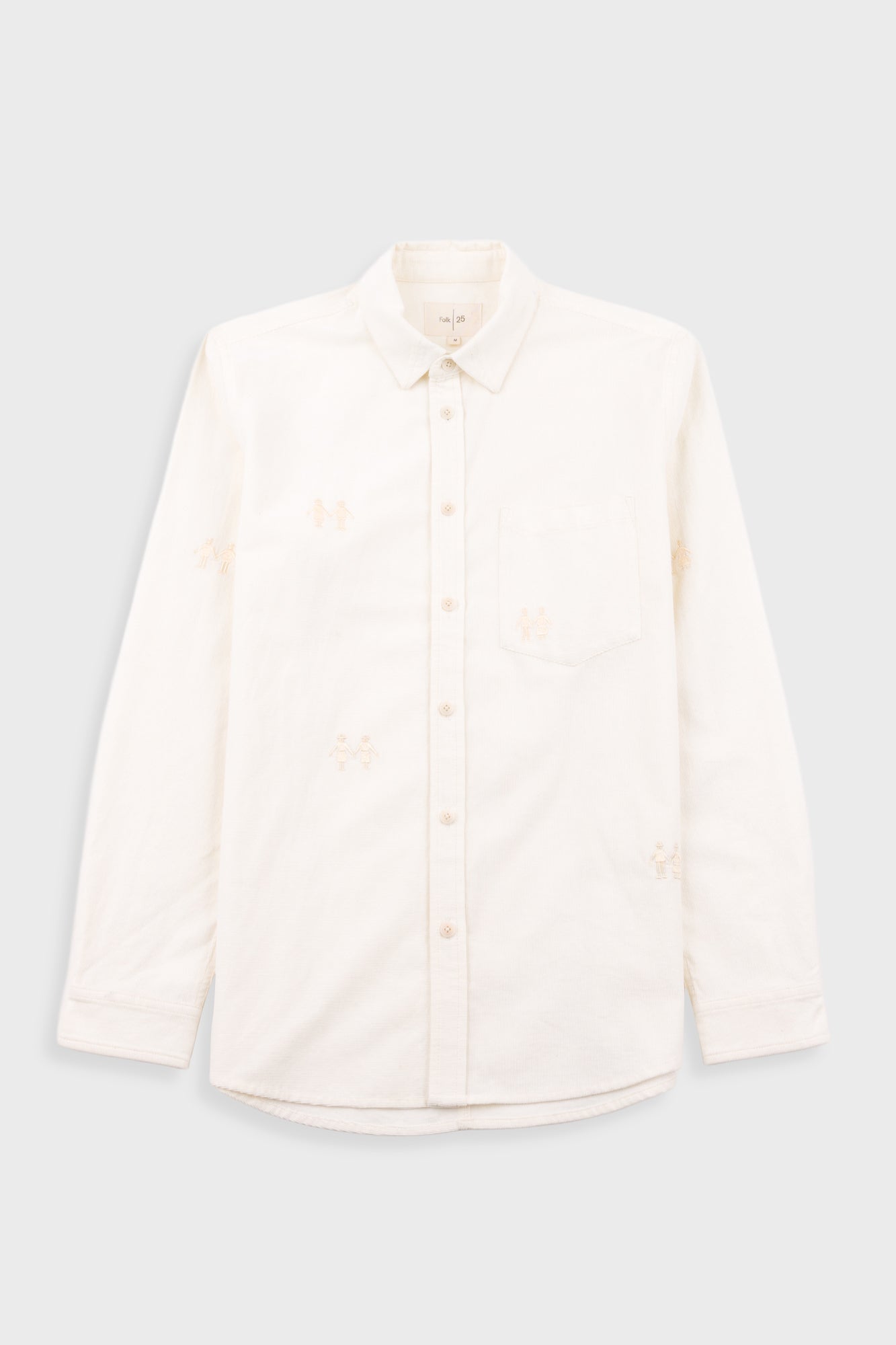 Direction Babycord Shirt – Ecru Embroidery Direction Babycord Shirt – Ecru Embroidery