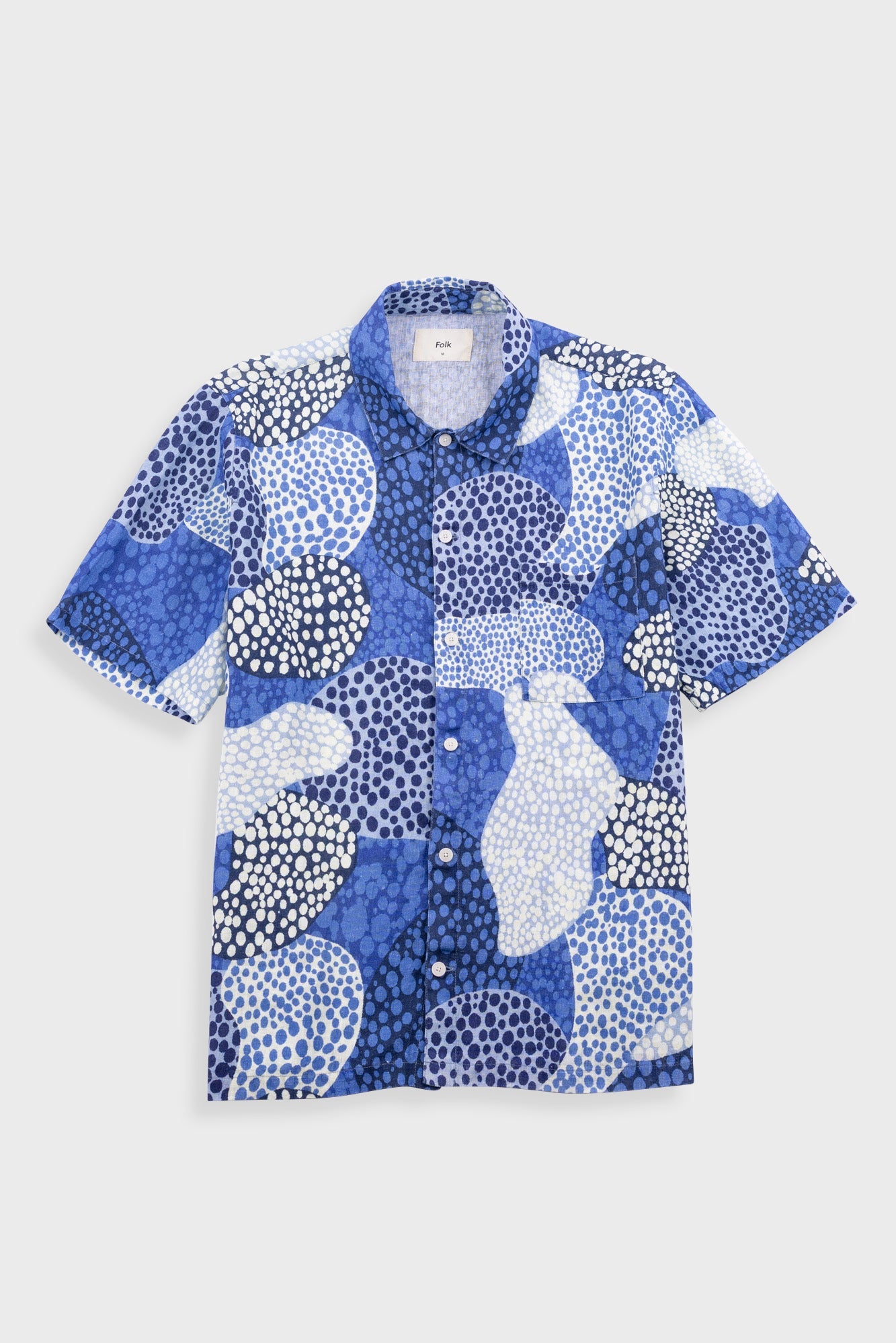Gabe Shirt – Dot Print Blue Mono Gabe Shirt – Dot Print Blue Mono