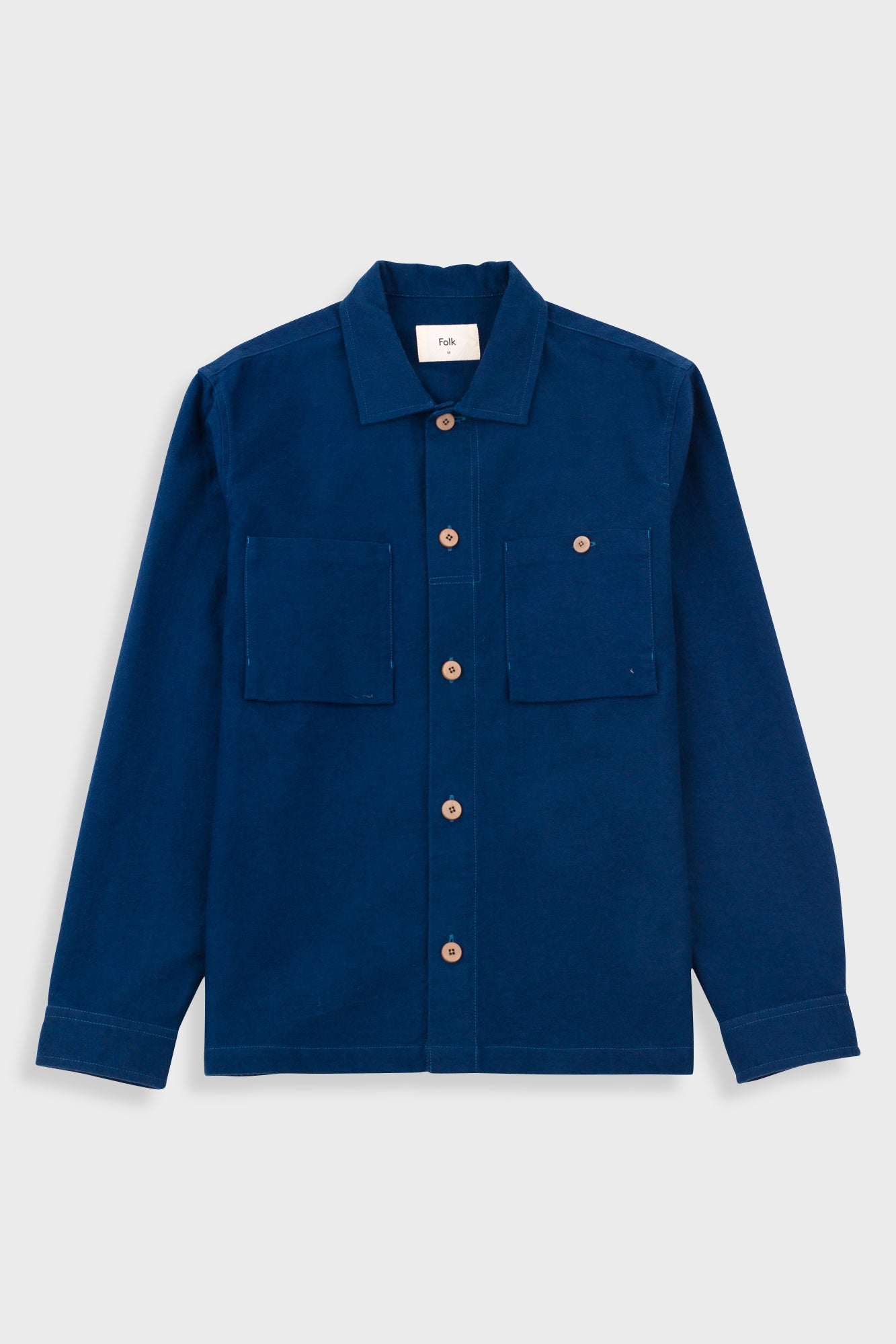 Patch Overshirt – Ink Blue Moleskin Patch Overshirt – Ink Blue Moleskin