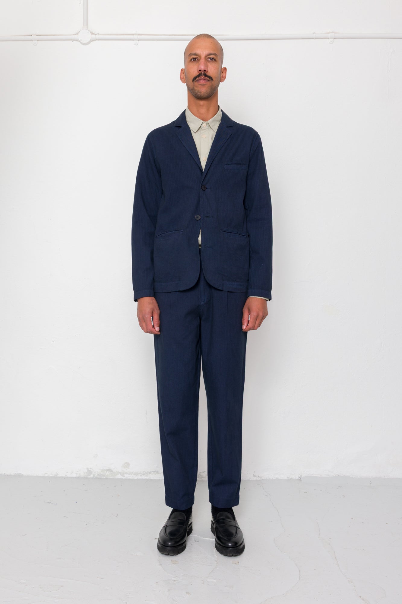 Assembly Blazer – Navy Herringbone Assembly Blazer – Navy Herringbone