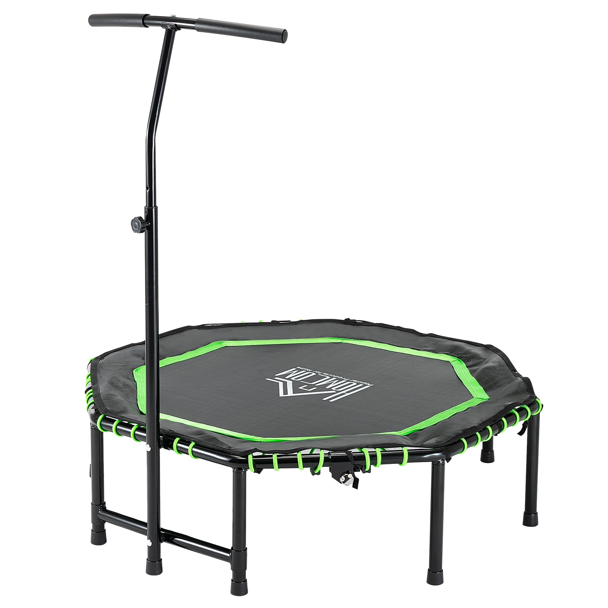 MCL ” Octagonal Mini Fitness Rebounder Trampoline Indoor Outdoor Foldable Mini Jumper with Adjustable Handle, Green MCL ” Octagonal Mini Fitness Rebounder Trampoline Indoor Outdoor Foldable Mini Jumper with Adjustable Handle, Green