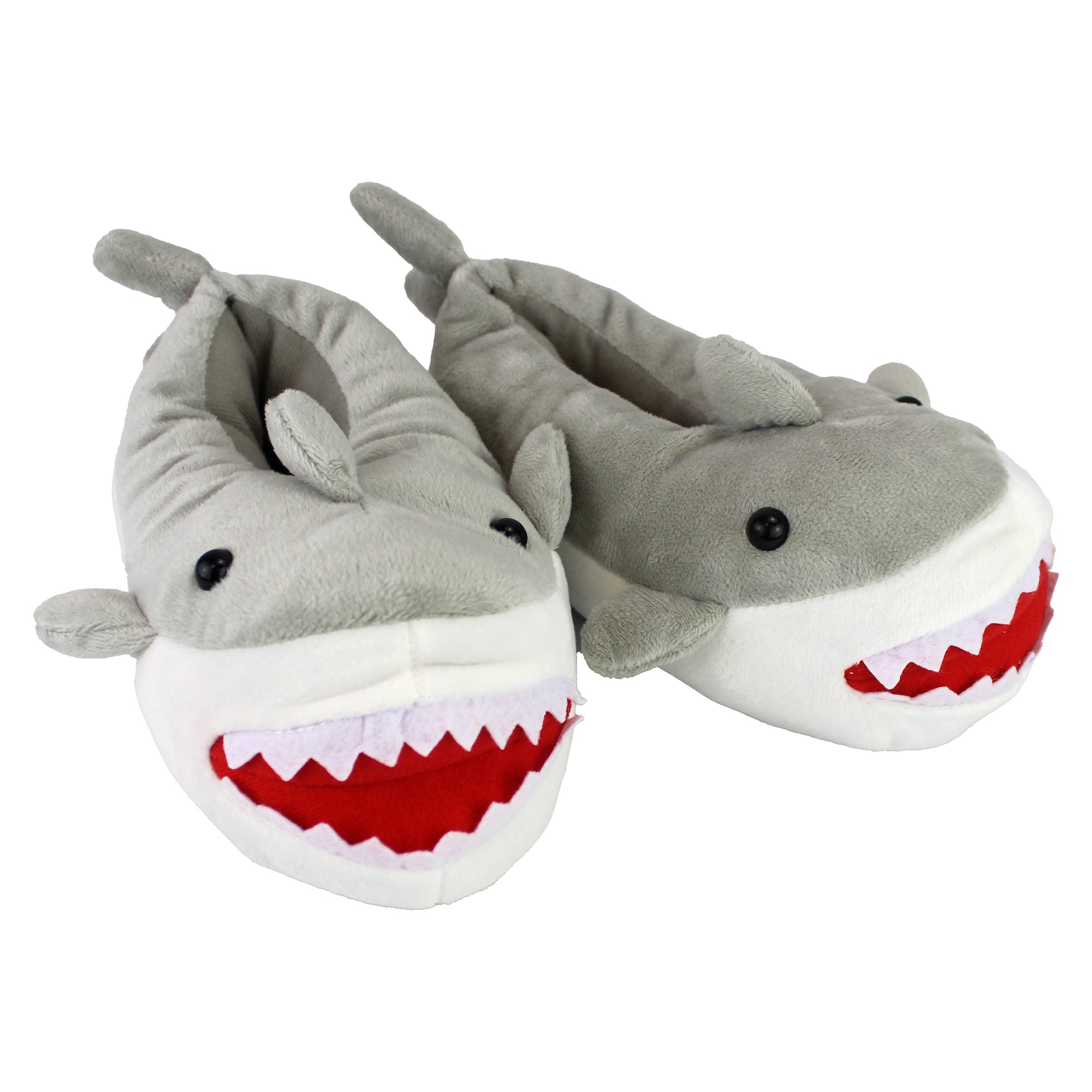 Kids Soft Plush Novelty D Grey Shark Slippers – – Grey Kids Soft Plush Novelty D Grey Shark Slippers – – Grey