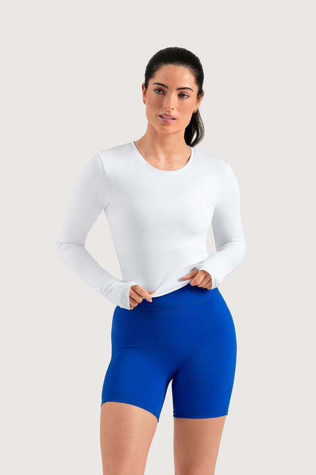 BLOCH Ladies Apex Form Long Sleeve Top, White BLOCH Ladies Apex Form Long Sleeve Top, White