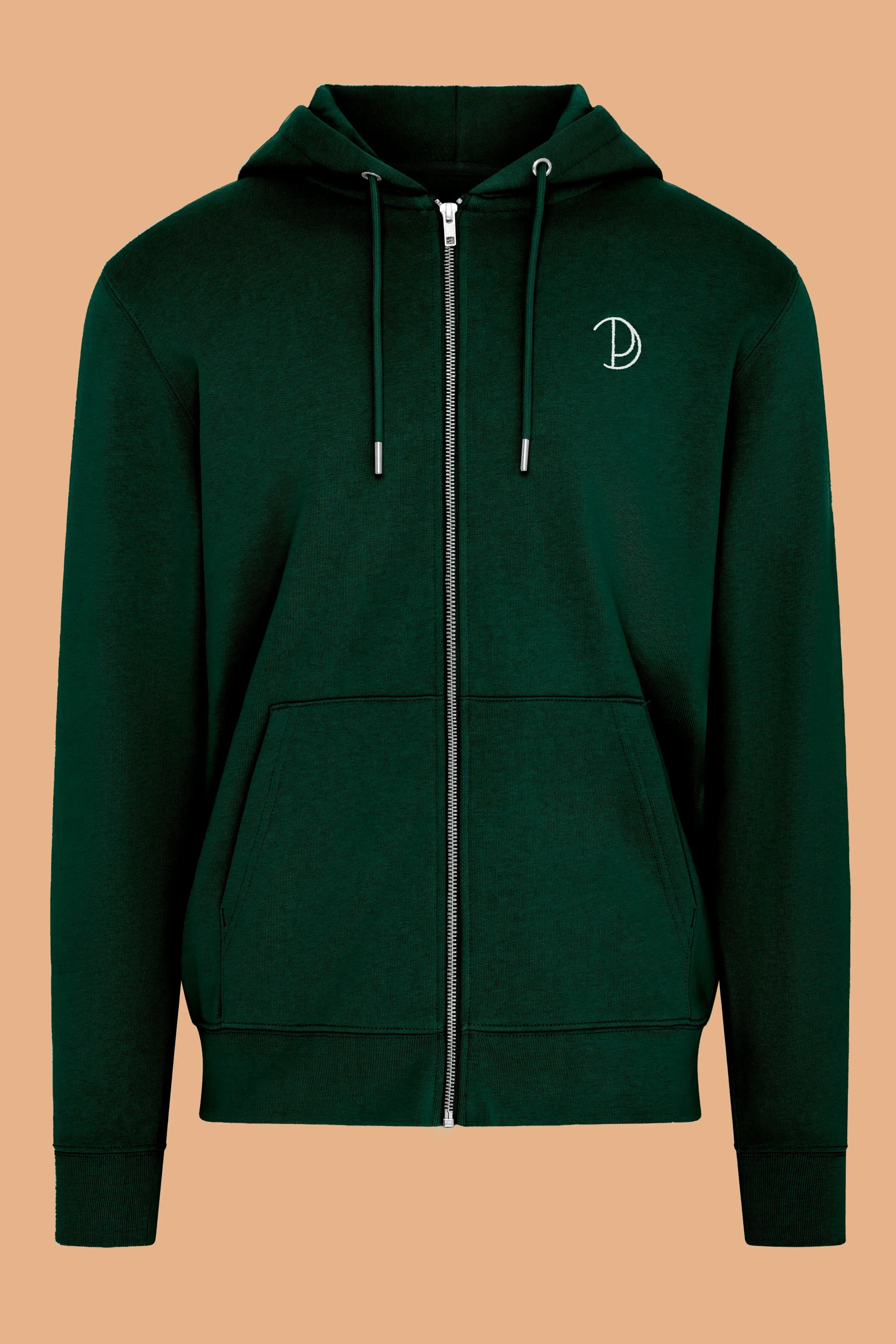 Embroidered P Zip-Up Hoodie – Glazed Green X Embroidered P Zip-Up Hoodie – Glazed Green X
