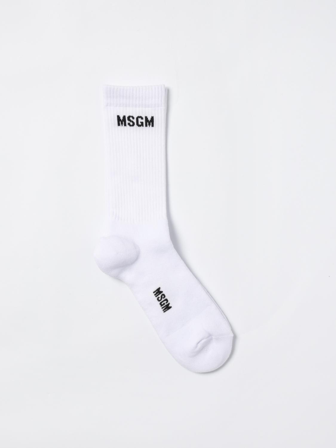 MSGM Socks Men color White MSGM Socks Men color White