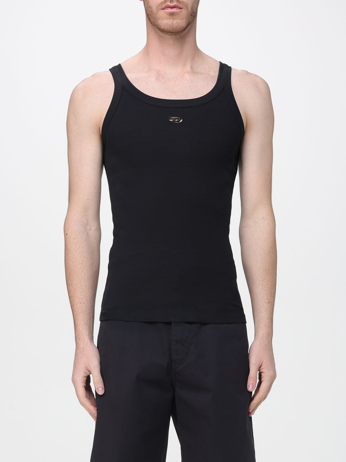 DIESEL Tank Top Men color Black