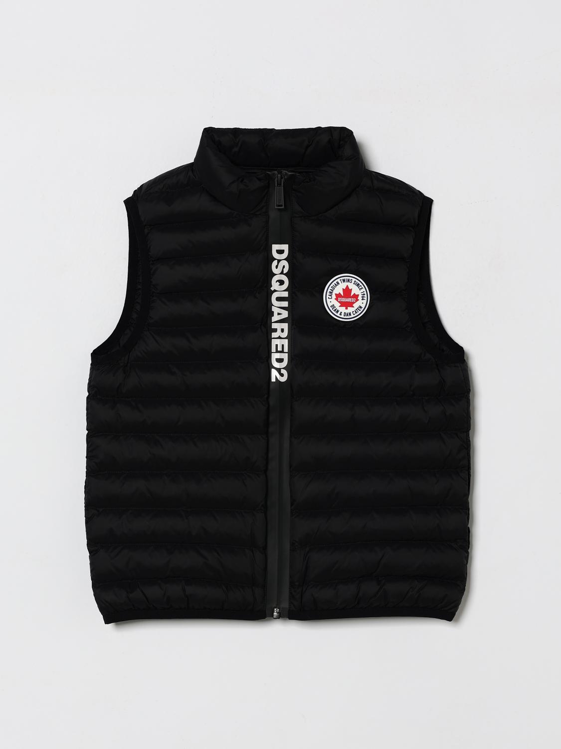 DSQUARED Waistcoat Kids color Black DSQUARED Waistcoat Kids color Black