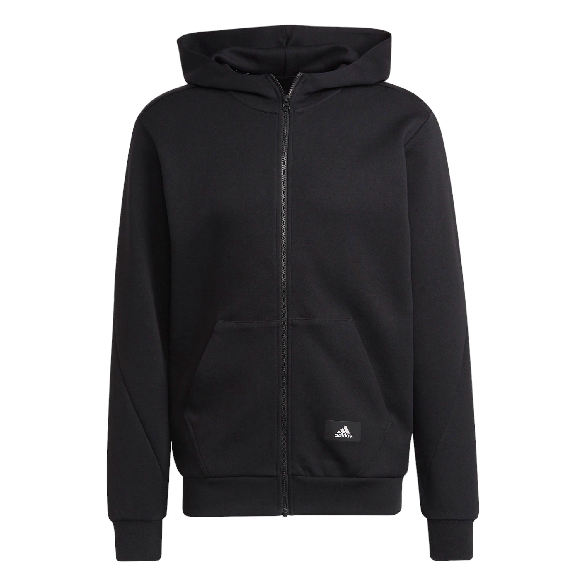 adidas Future Icons Double Knit Full Zip Hoodie – Black – L Black adidas Future Icons Double Knit Full Zip Hoodie – Black – L Black