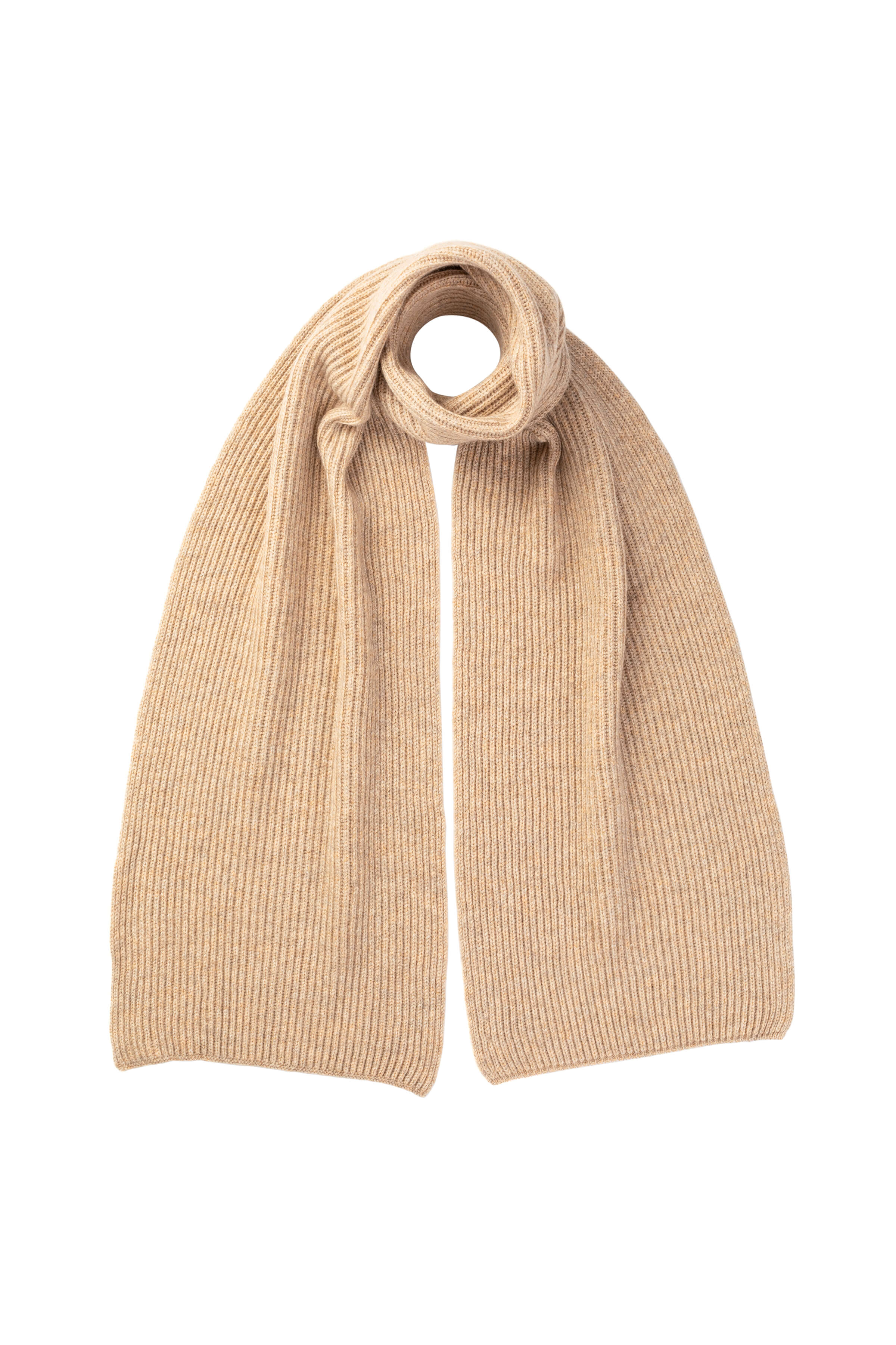 Natural Cashmere Ribbed Scarf Natural Cashmere Ribbed Scarf