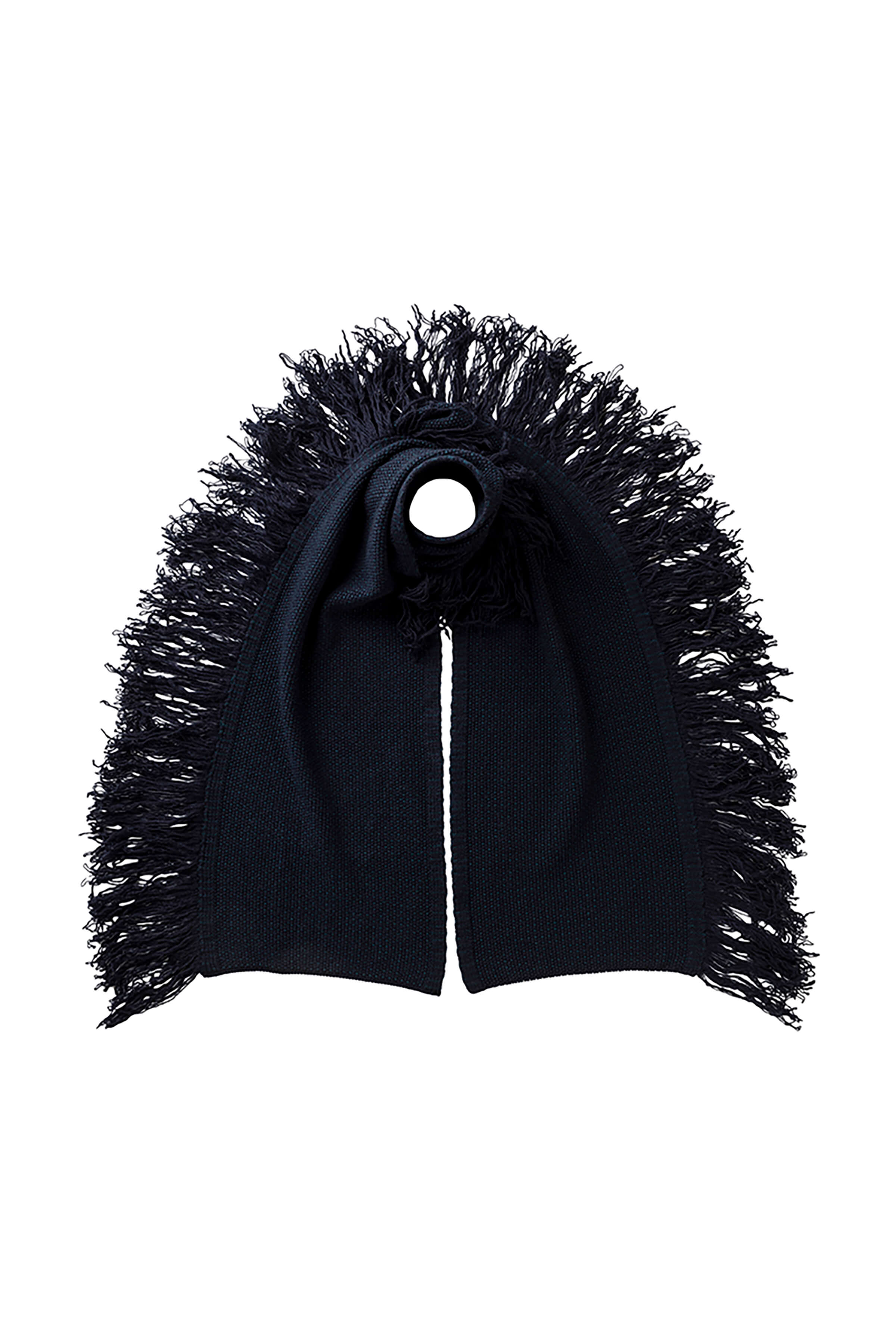 Fringed Cashmere Dark Navy Scarf Fringed Cashmere Dark Navy Scarf