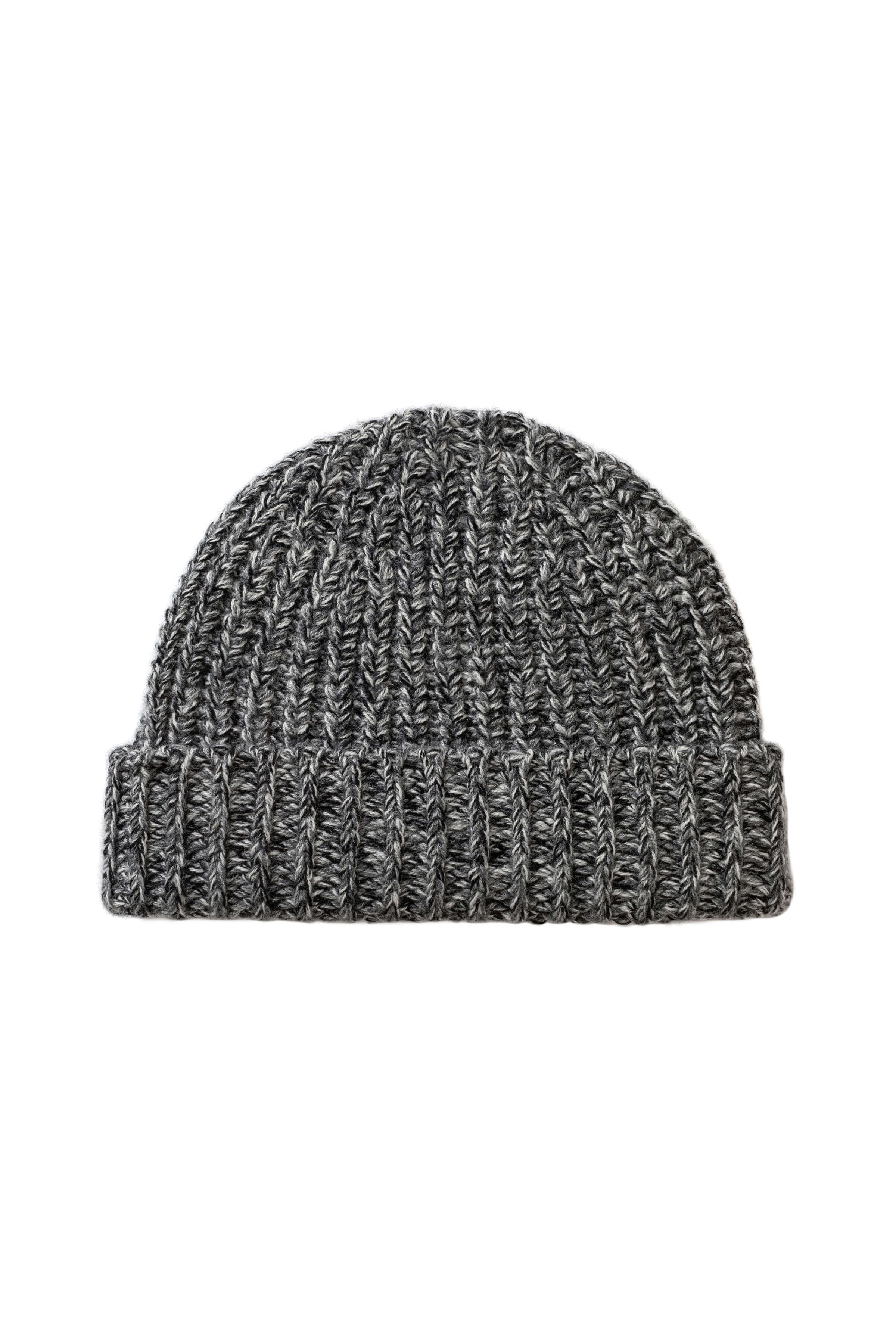 Half Cardigan Stich Charcoal Cashmere Beanie Half Cardigan Stich Charcoal Cashmere Beanie