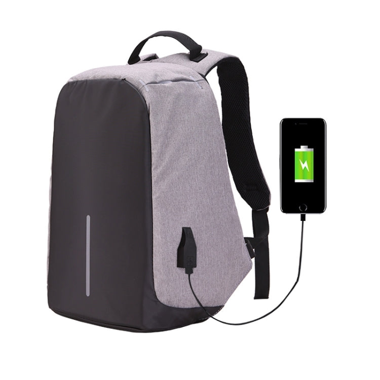 Multi-Function Large Capacity Travel Anti-theft Security Casual Backpack Laptop Computer Bag with External B Charging Interface for – Grey Grey Multi-Function Large Capacity Travel Anti-theft Security Casual Backpack Laptop Computer Bag with External B Charging Interface for – Grey Grey