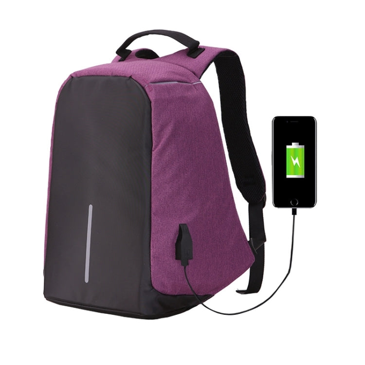 Multi-Function Large Capacity Travel Anti-theft Security Casual Backpack Laptop Computer Bag with External B Charging Interface – Purple Purple Multi-Function Large Capacity Travel Anti-theft Security Casual Backpack Laptop Computer Bag with External B Charging Interface – Purple Purple
