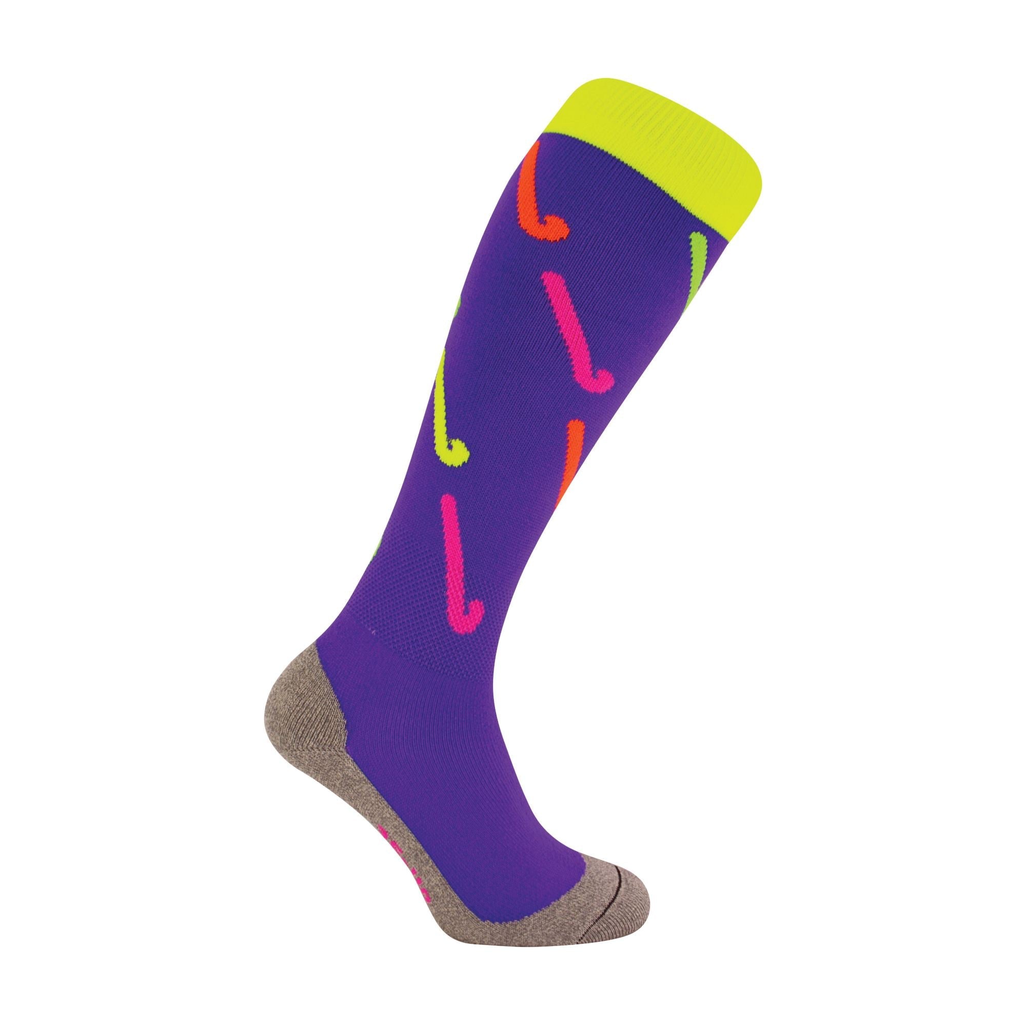 Pack Adults & Kids Knee High Hockey Socks with Hockey Stick Designs – – Purple Pack Adults & Kids Knee High Hockey Socks with Hockey Stick Designs – – Purple