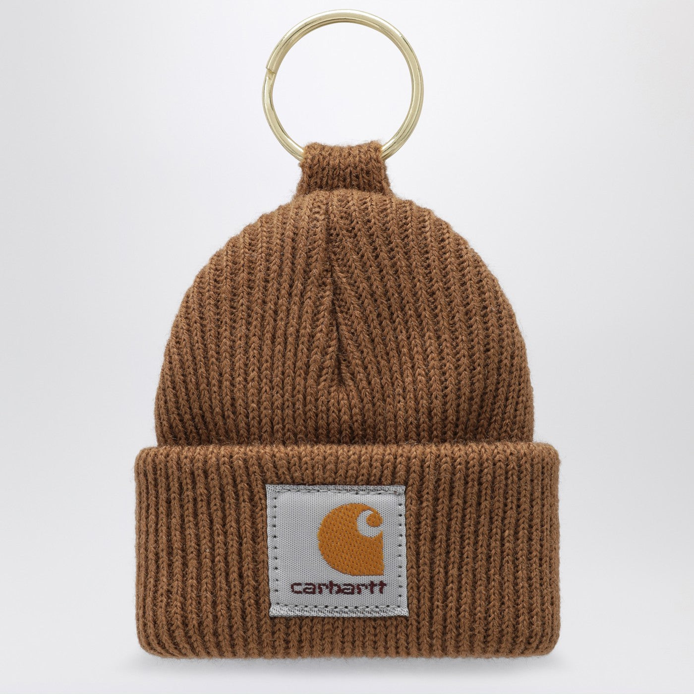 Mini Watch Hat Keychain light brown