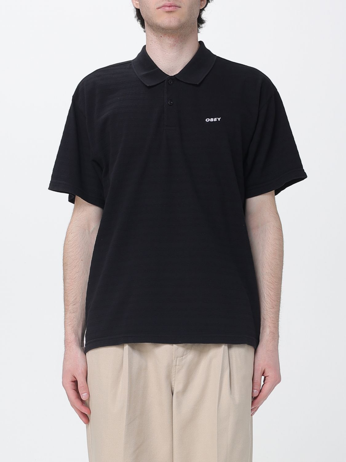 OBEY Polo Shirt Men color Black OBEY Polo Shirt Men color Black