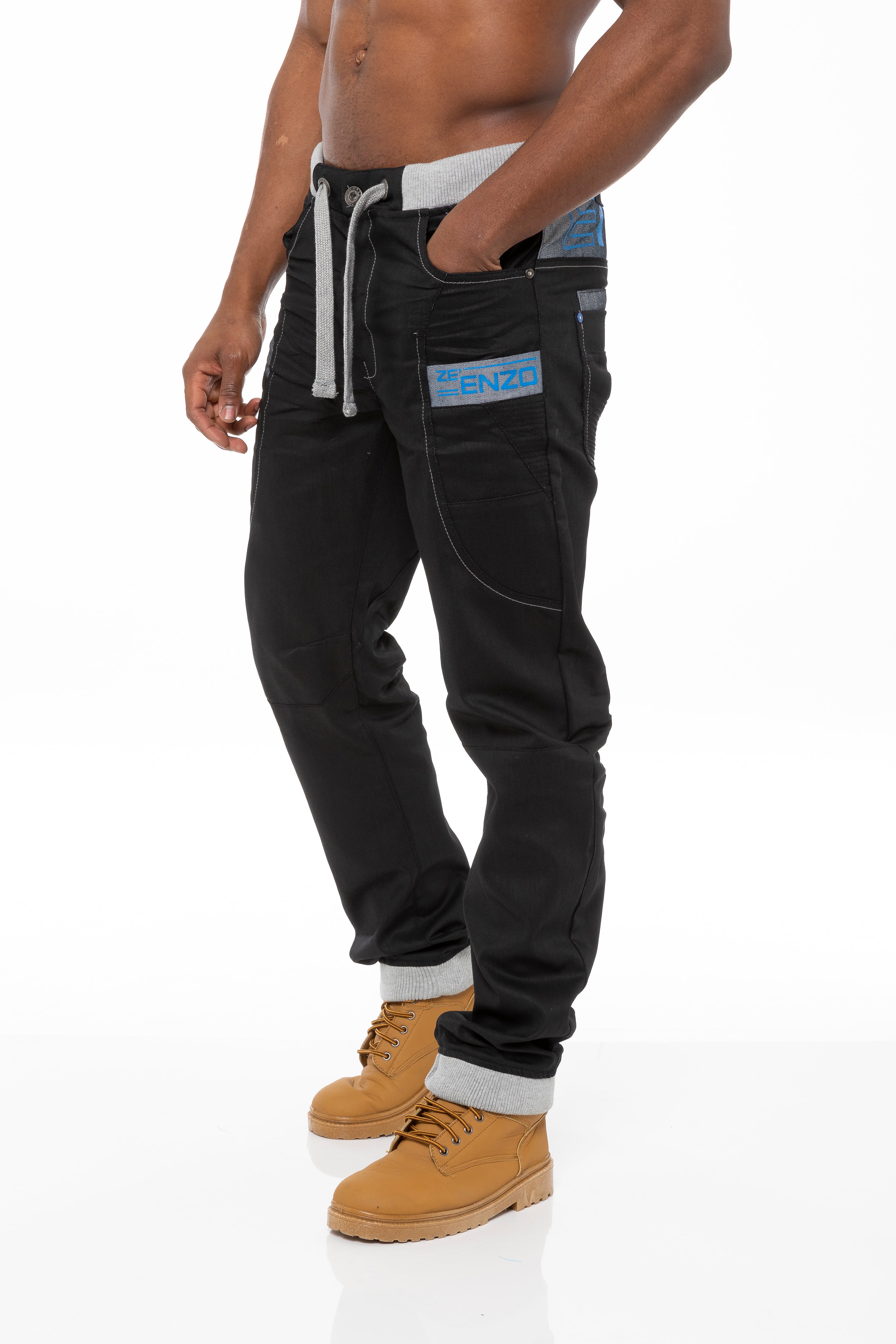 Mens Cuffed Fit Denim Jeans Mens Cuffed Fit Denim Jeans