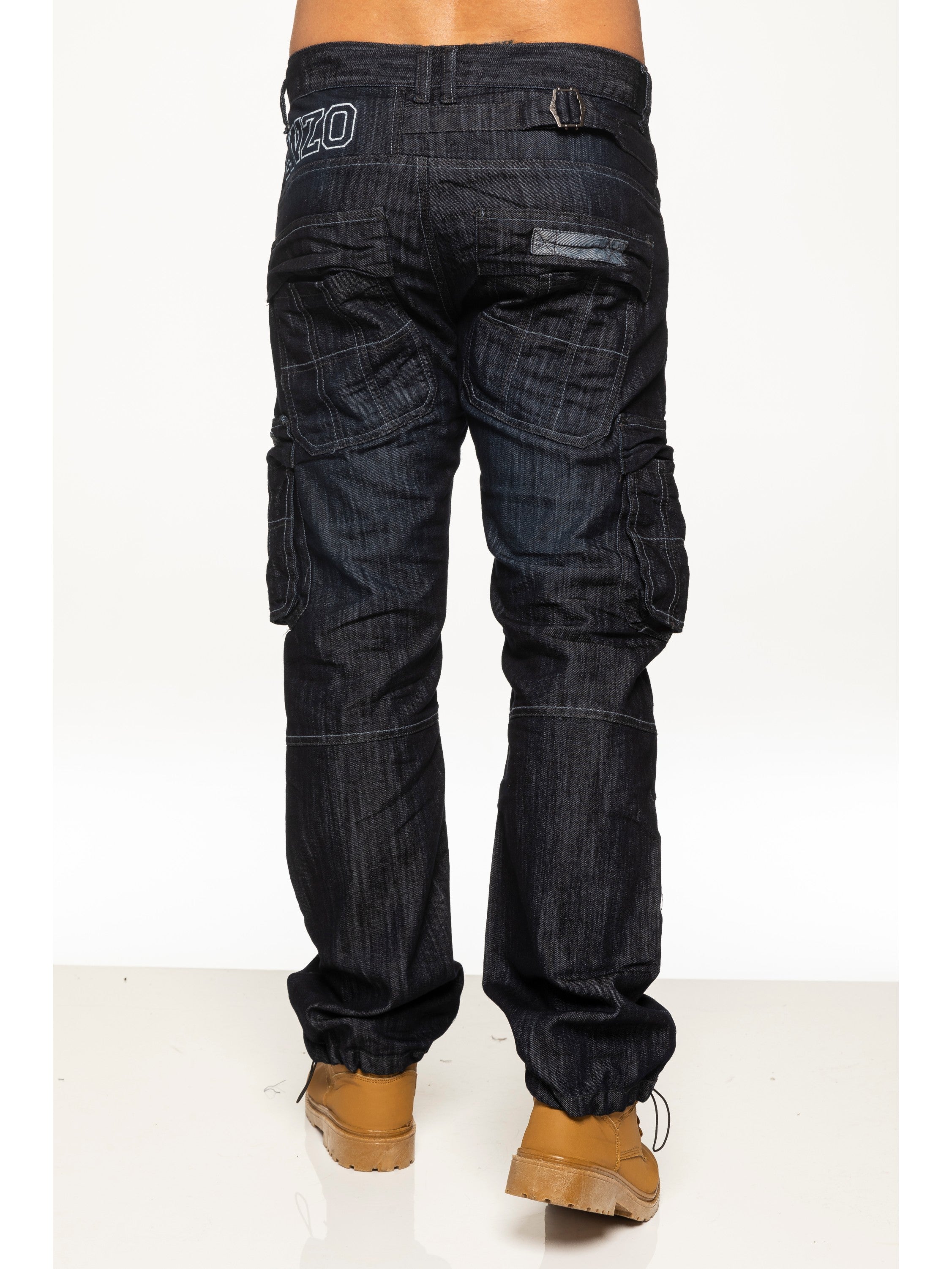 Mens Dark Blue Combat Denim Jeans Mens Dark Blue Combat Denim Jeans