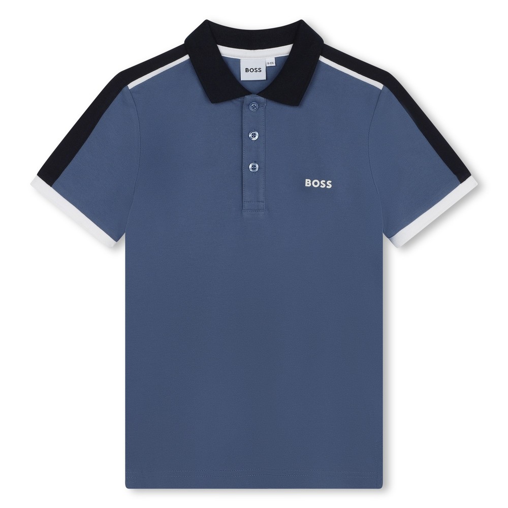 J Contrast Shoulder Polo Shirt J Contrast Shoulder Polo Shirt