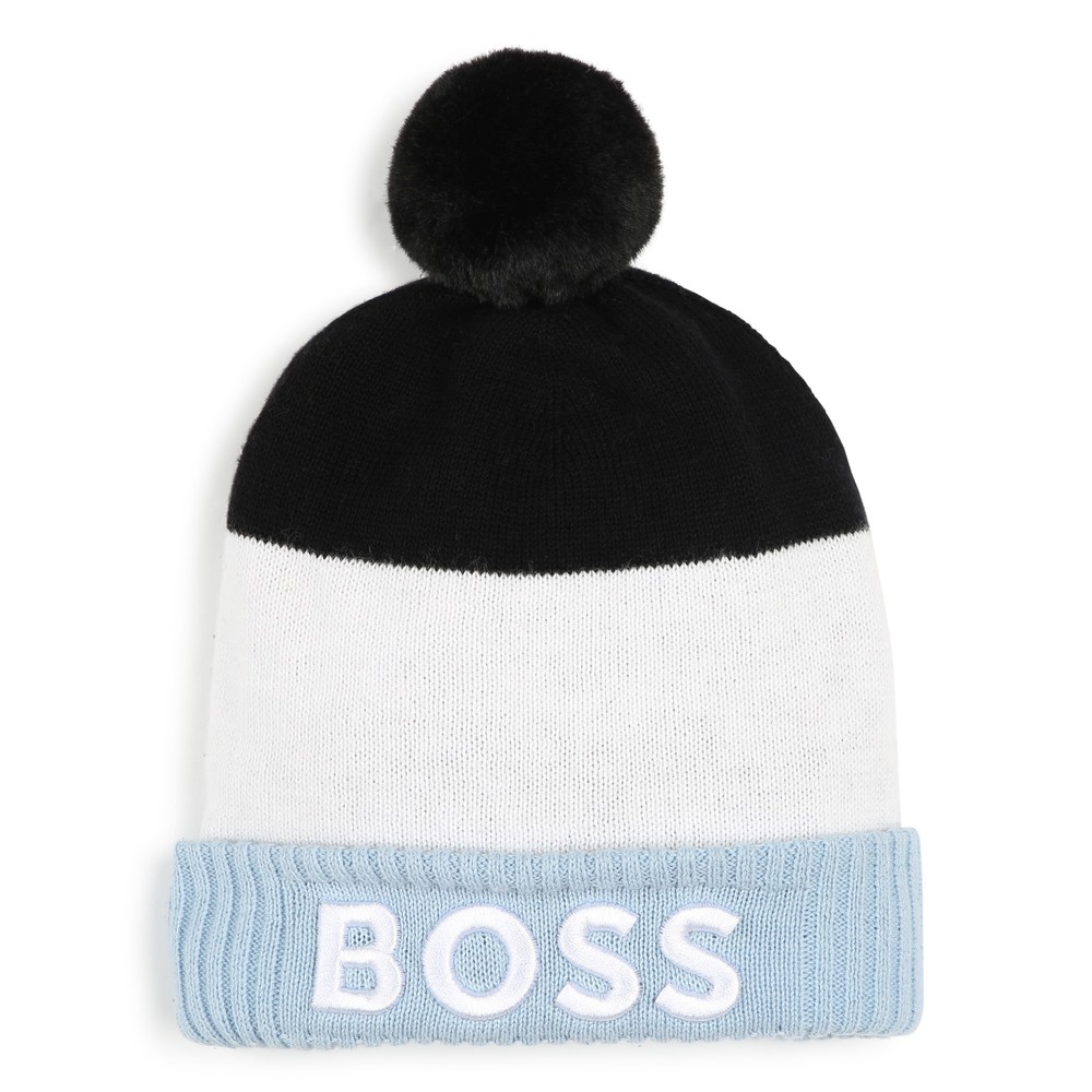 Multicoloured Pom Pom Beanie Hat