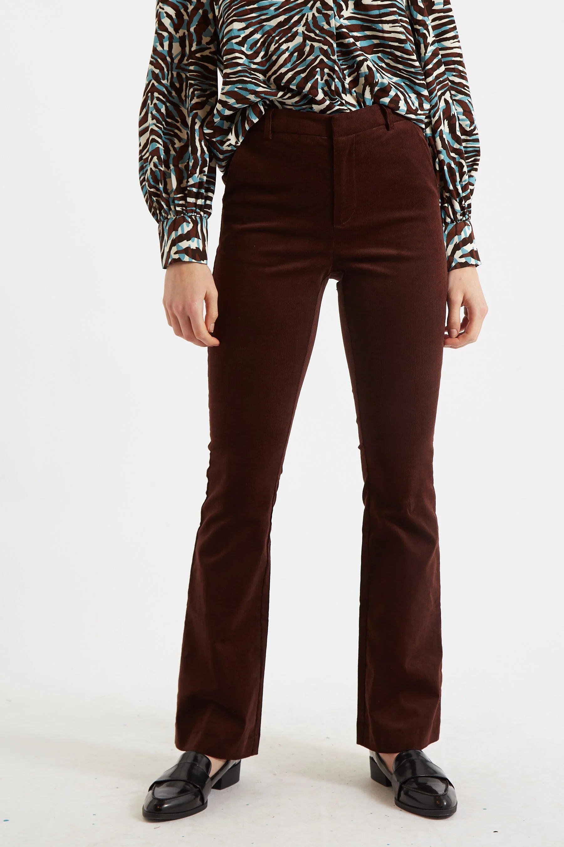 Jayelyn Baby cord Flared Trousers – Chocolate – Chocolate Jayelyn Baby cord Flared Trousers – Chocolate – Chocolate