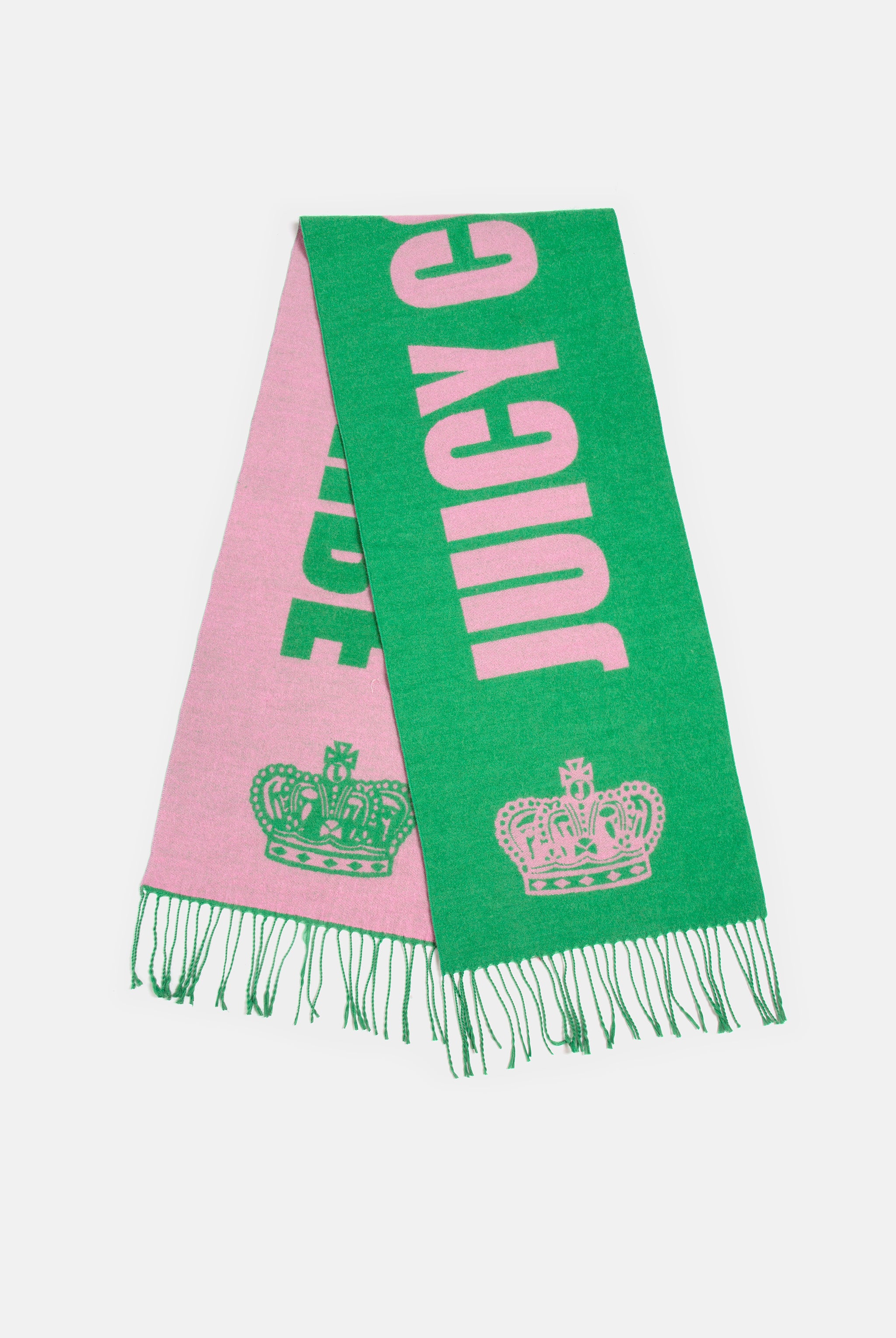 CONTRAST JUICY CROWN FOOTBALL SCARF – ONE Pink