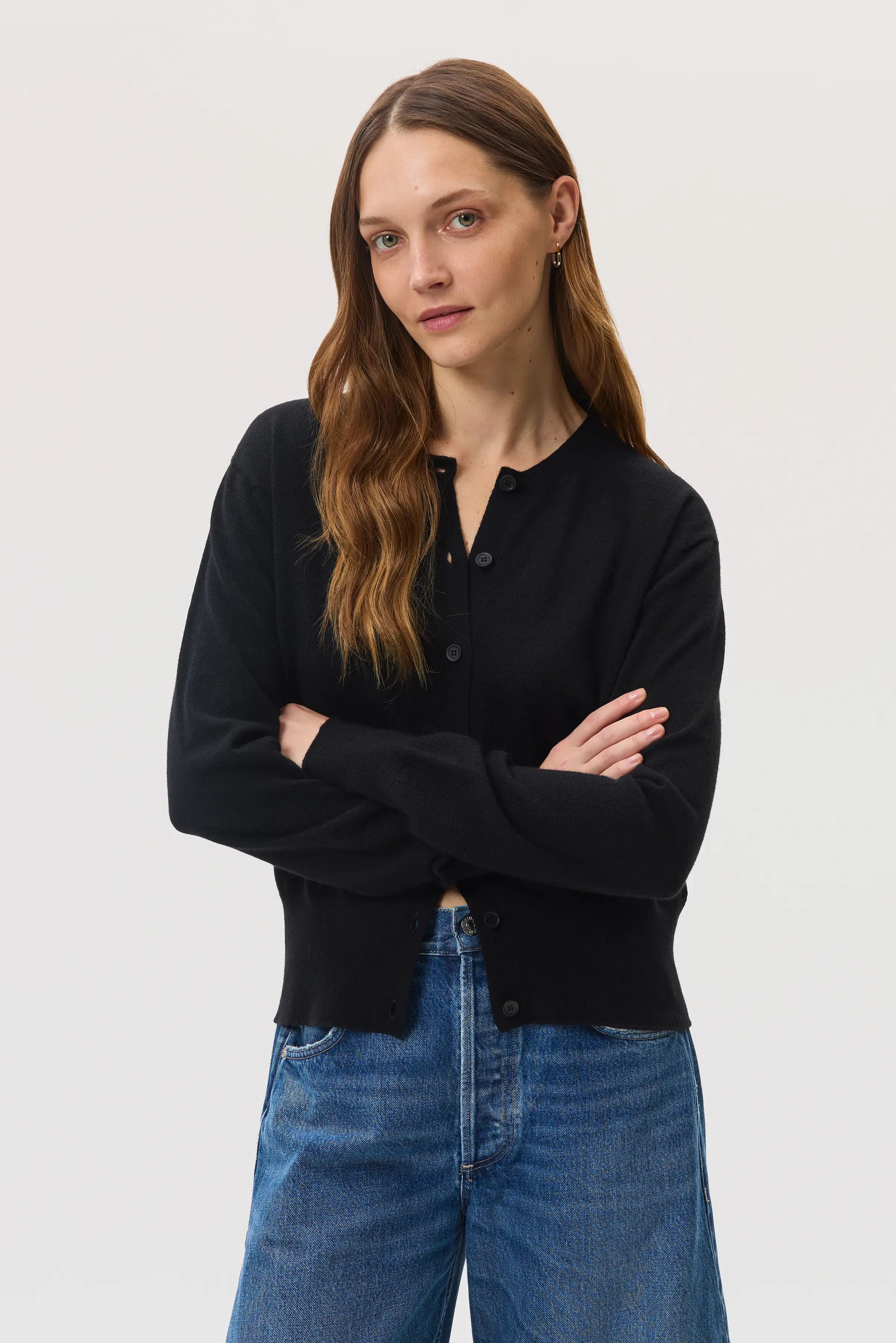 Classic Black Cashmere Cardigan Classic Black Cashmere Cardigan