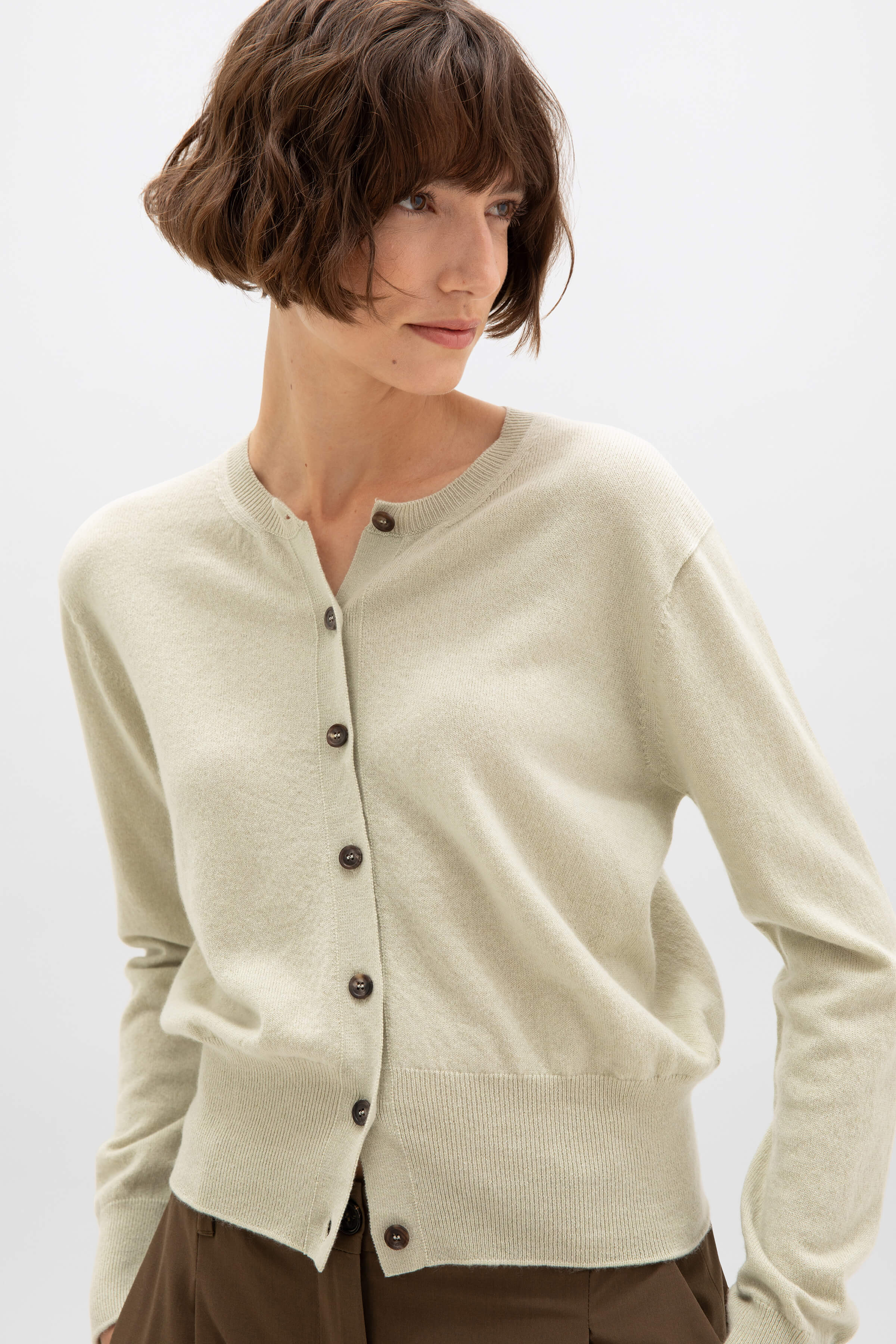 Light Green Cashmere Cardigan Light Green Cashmere Cardigan