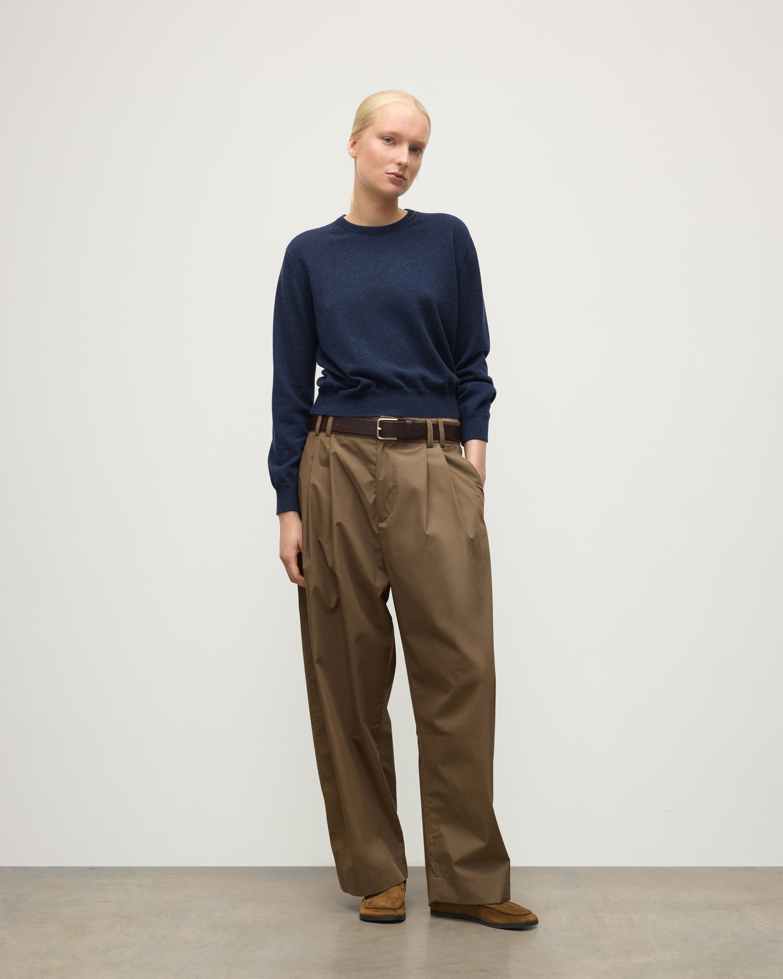 Lunan Navy Classic Cashmere Crew Jumper Lunan Navy Classic Cashmere Crew Jumper