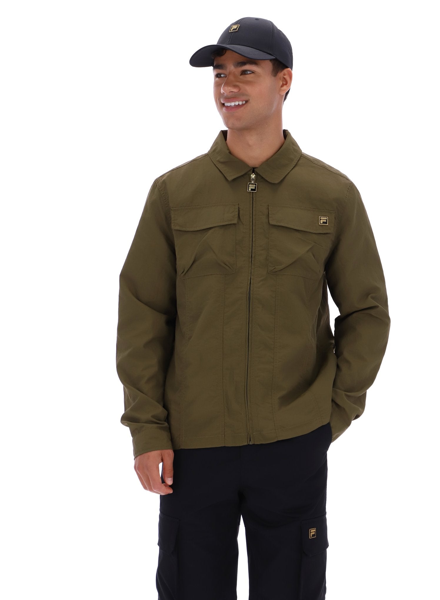 Dark Olive Kasa Zip-Through Overshirt – Dark Olive Kasa Zip-Through Overshirt –