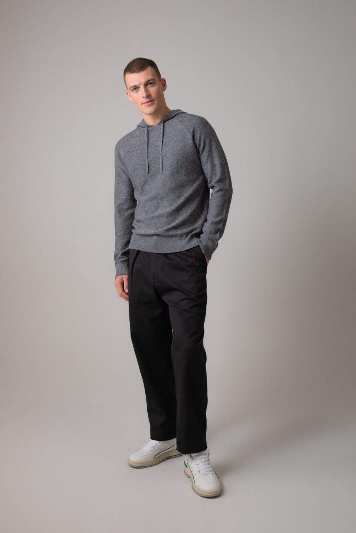 Seamless Mid Grey Merino Hoodie Seamless Mid Grey Merino Hoodie