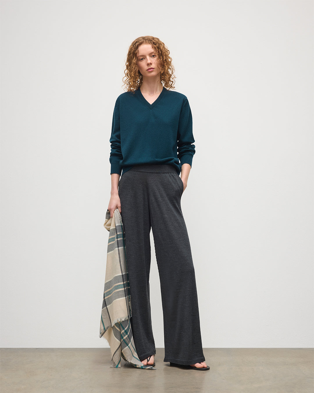 Ina Dark Grey Merino Trousers Ina Dark Grey Merino Trousers