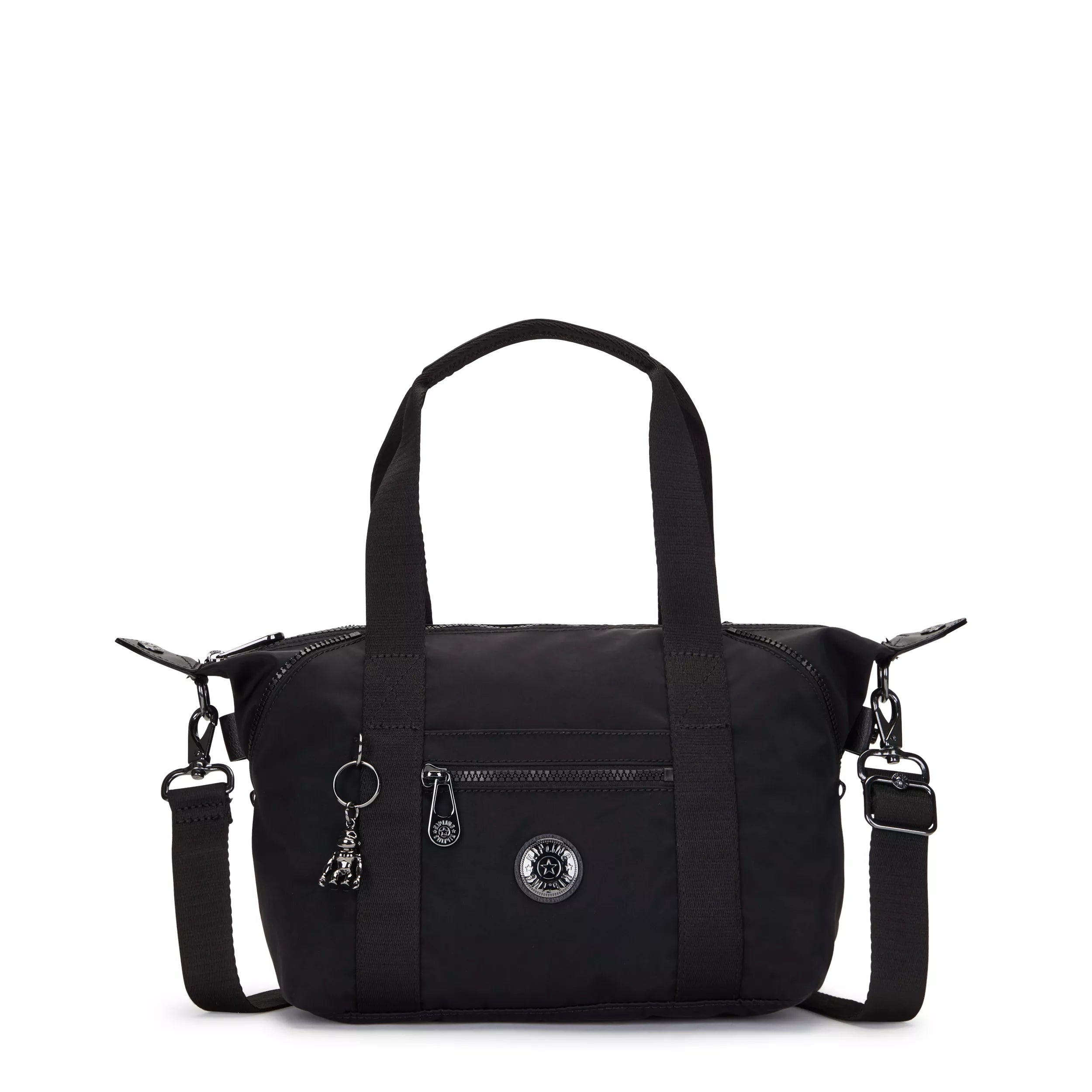 Kipling Mini Tote Bag With Detachable Shoulder Strap Black % Recycled Polyamide Kipling Mini Tote Bag With Detachable Shoulder Strap Black % Recycled Polyamide