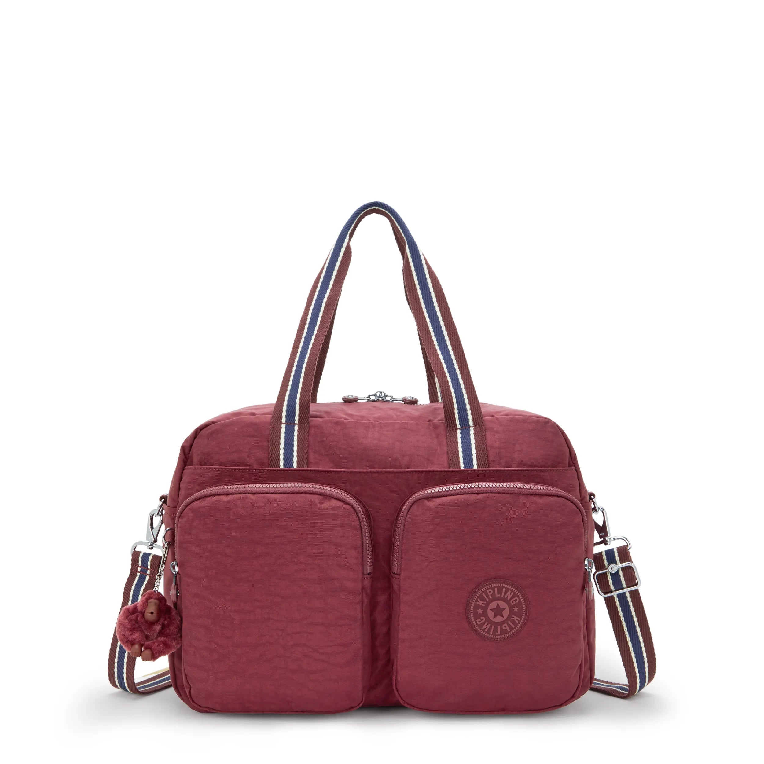 Kipling Medium Weekender Bag With Laptop Compartment Lounge Wine % Recycled Polyamide, % Polyamide Kipling Medium Weekender Bag With Laptop Compartment Lounge Wine % Recycled Polyamide, % Polyamide
