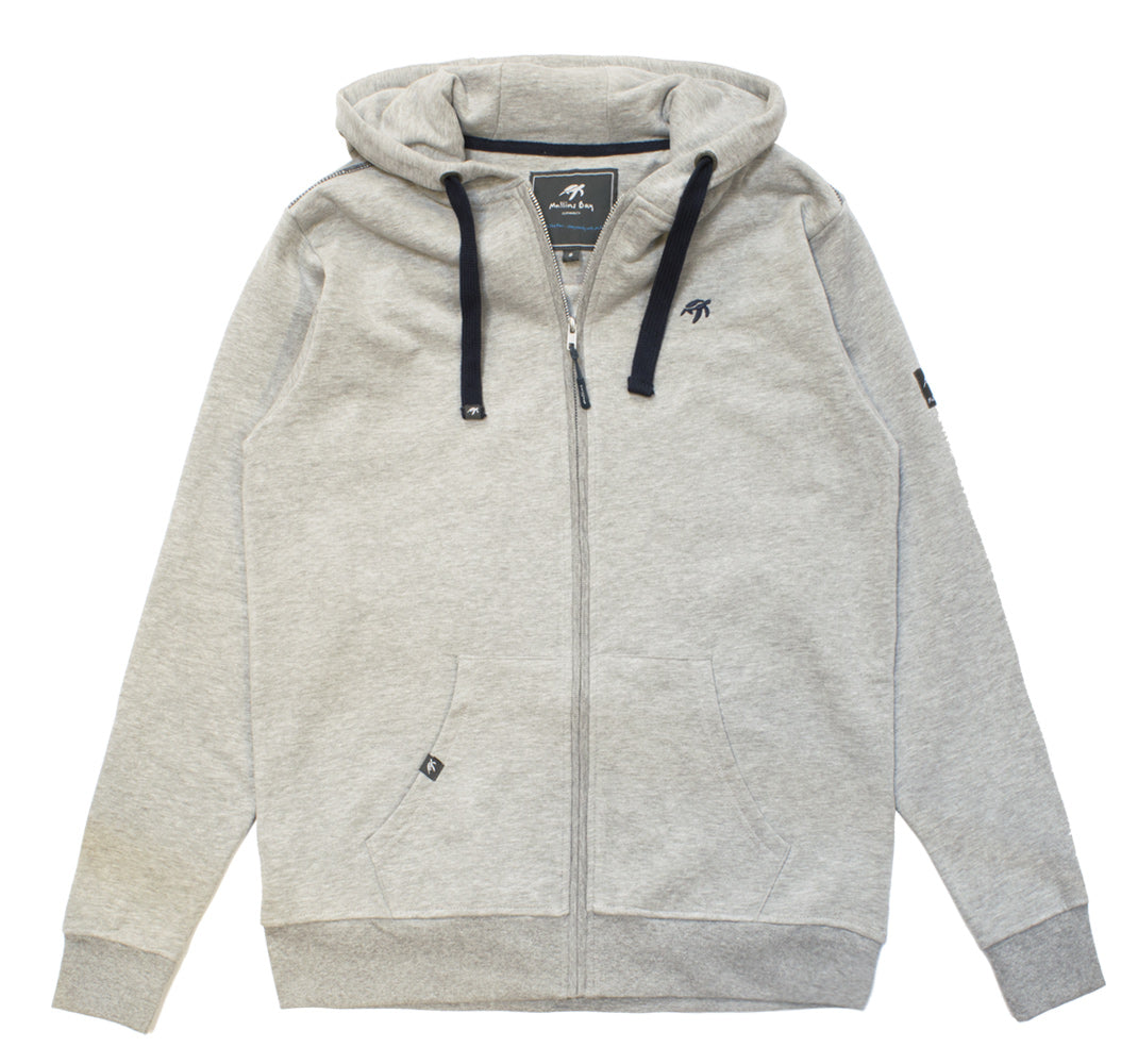 Unisex Boatyard Full Zip Hoodie – Grey Unisex Boatyard Full Zip Hoodie – Grey