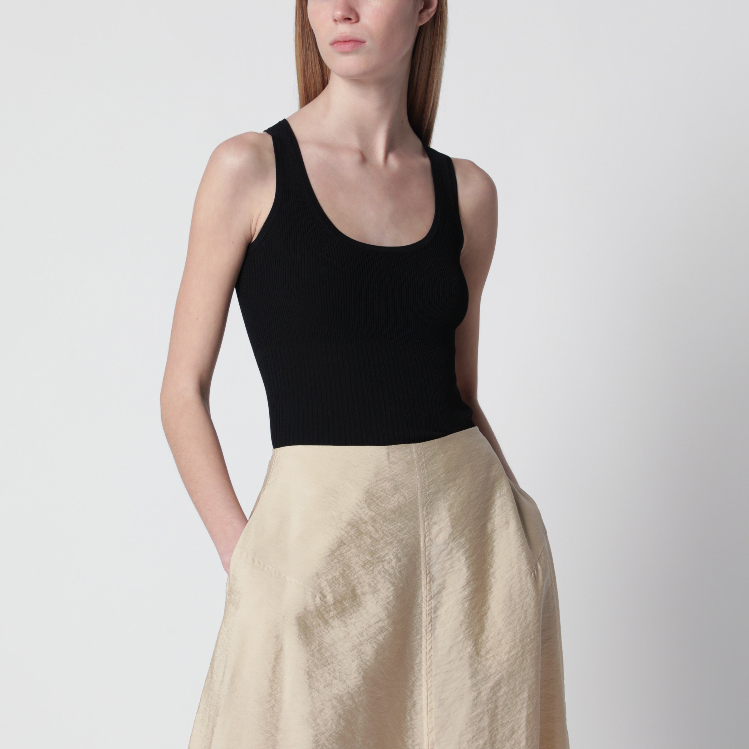 Black ribbed tank top Black ribbed tank top
