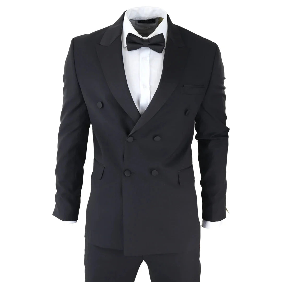 AK- – Men’s Double Breasted Black Tuxedo Dinner Wedding Suit – ” Jacket ” Trousers AK- – Men’s Double Breasted Black Tuxedo Dinner Wedding Suit – ” Jacket ” Trousers