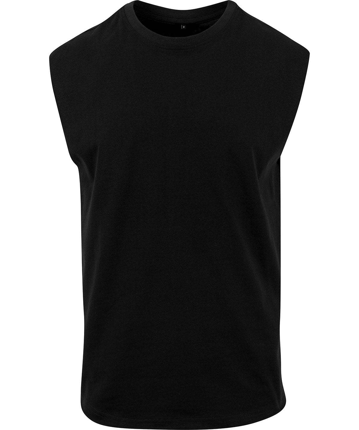 Organic Sleeveless shirt: Mens – Black Organic Sleeveless shirt: Mens – Black