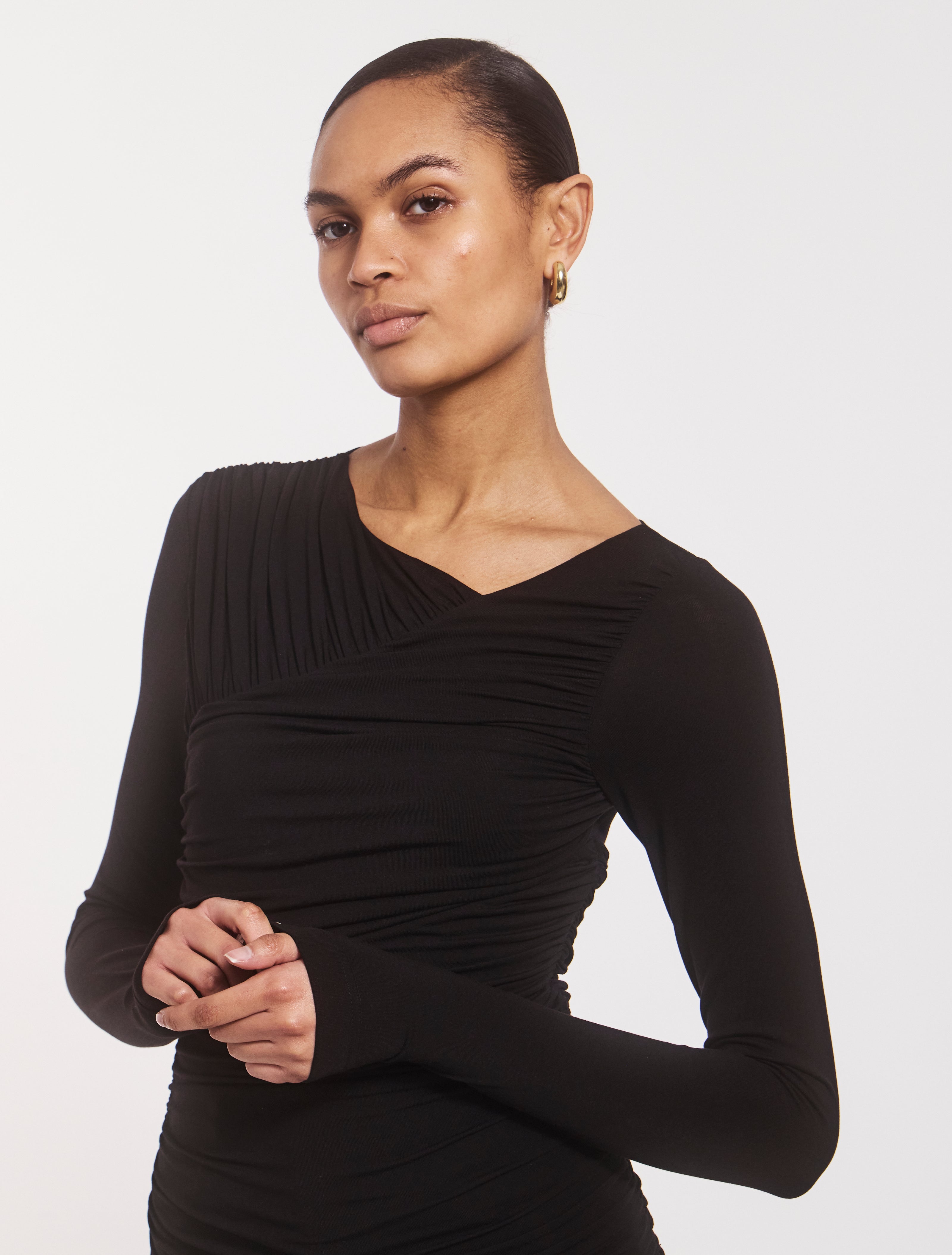 Mona Long Sleeve Top in Black – MicroModal Ninety Percent Mona Long Sleeve Top in Black – MicroModal Ninety Percent