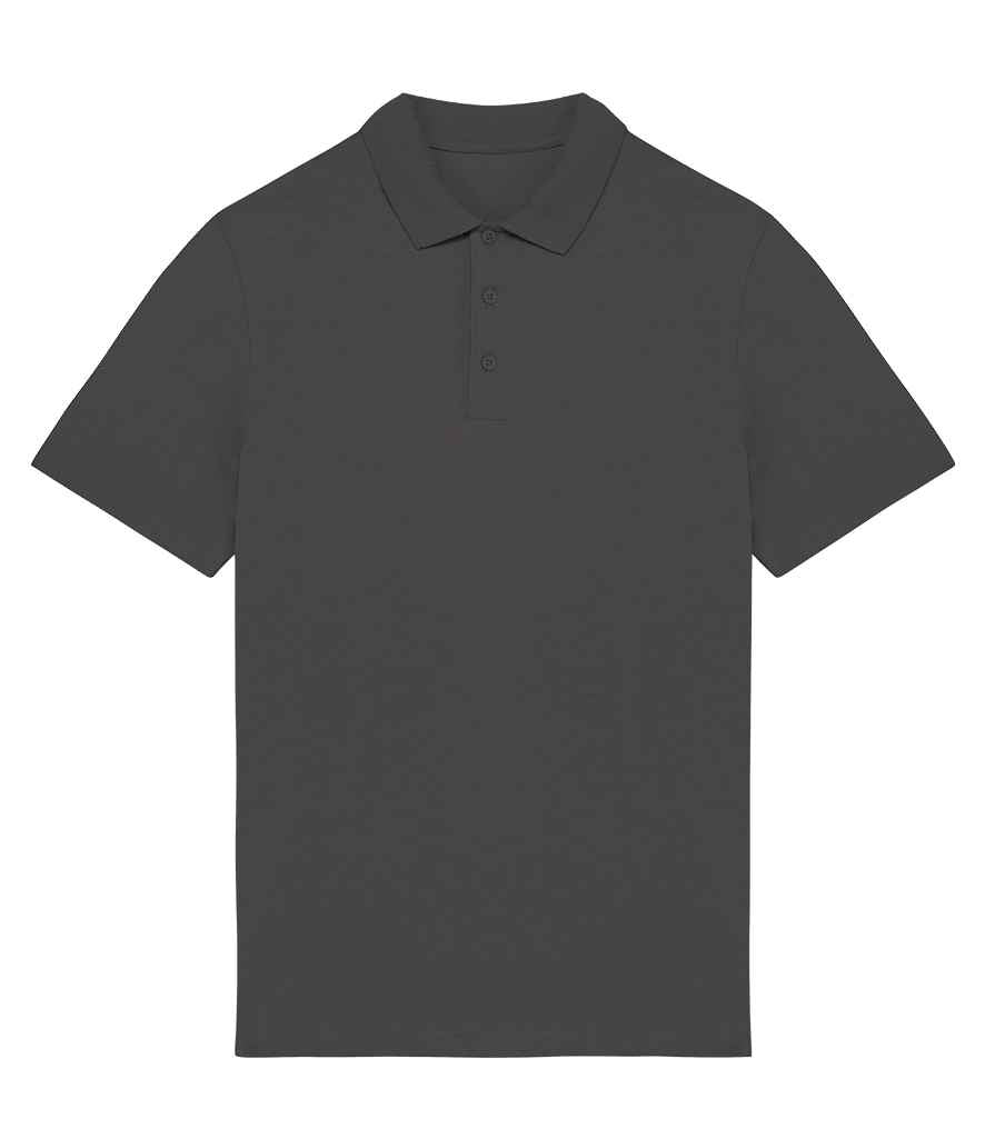 Organic Jersey Polo Shirt: Mens – Iron Grey Organic Jersey Polo Shirt: Mens – Iron Grey