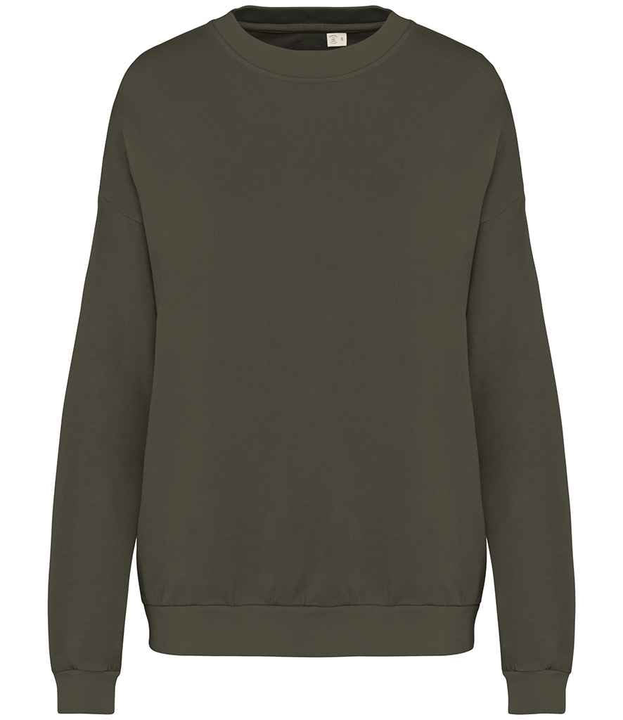 Organic Oversized French Terry Sweatshirt: Unisex – M Washed Organic Khaki Organic Oversized French Terry Sweatshirt: Unisex – M Washed Organic Khaki