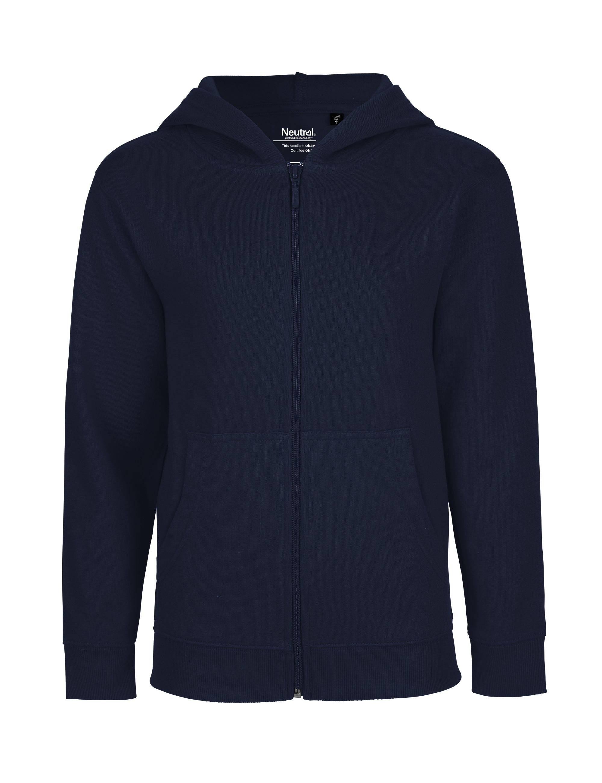 Fairtrade Organic Kids Zipped Hoodie – Navy Fairtrade Organic Kids Zipped Hoodie – Navy