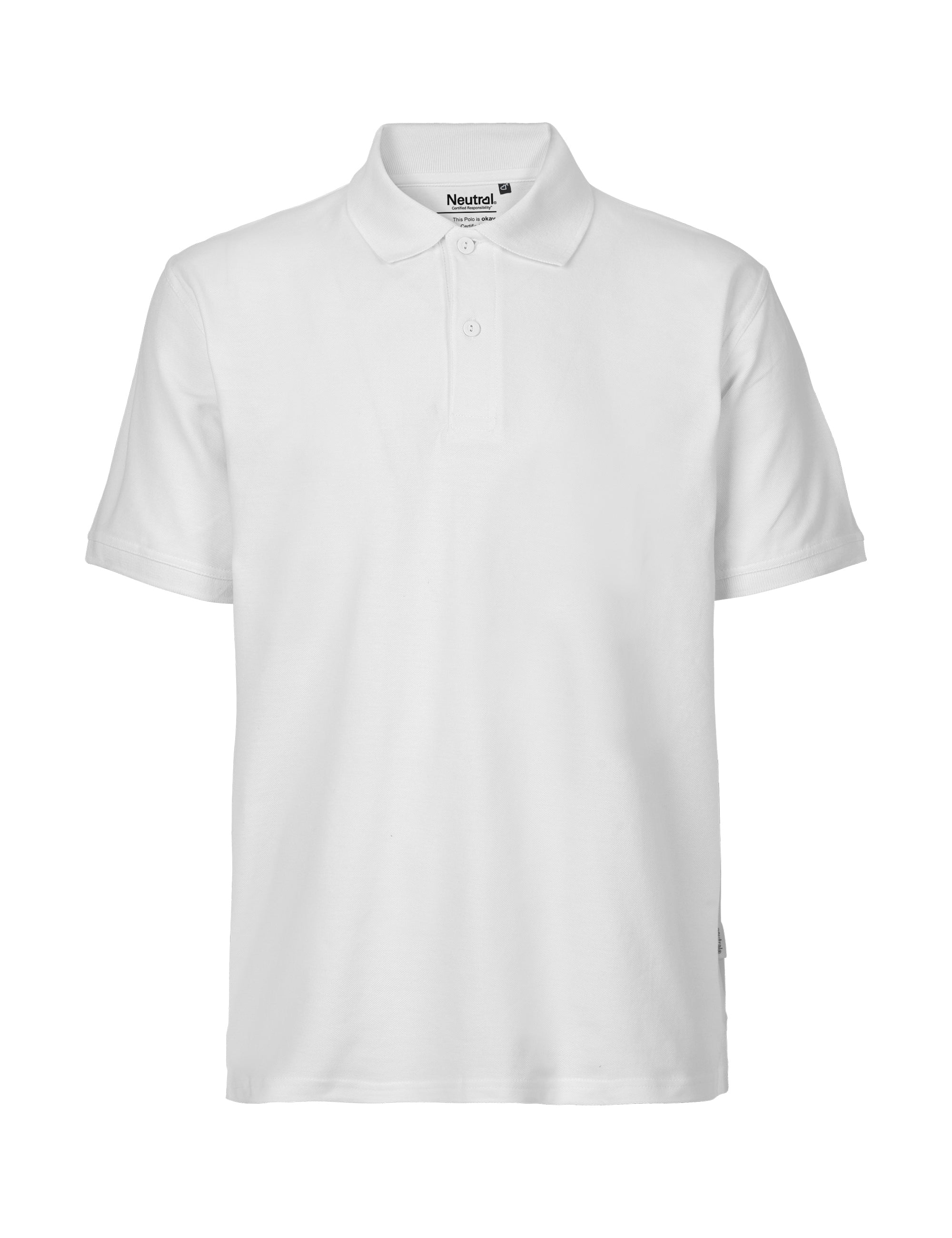Fairtrade Organic Polo Shirt: Mens – White Fairtrade Organic Polo Shirt: Mens – White