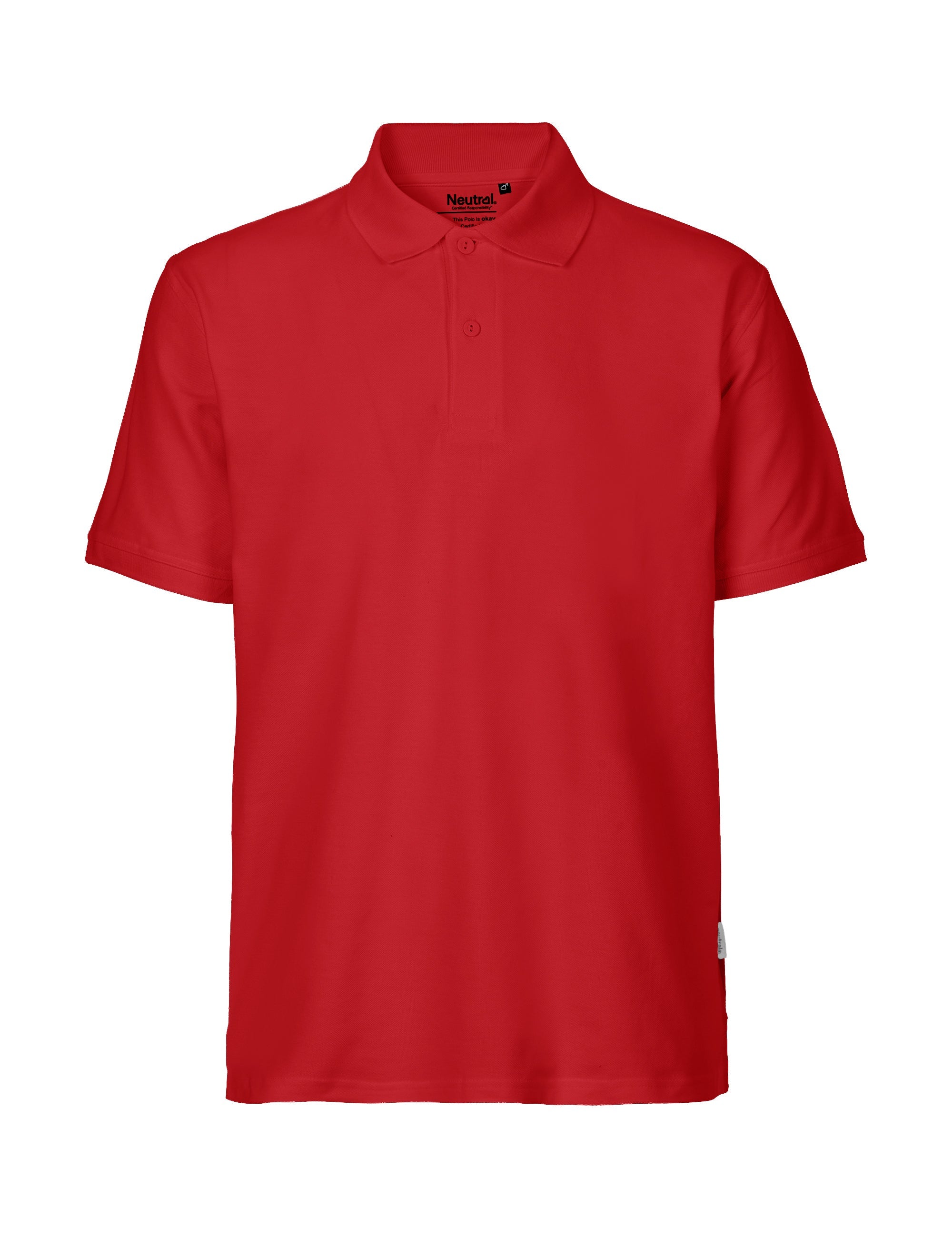Fairtrade Organic Polo Shirt: Mens – L Red Fairtrade Organic Polo Shirt: Mens – L Red