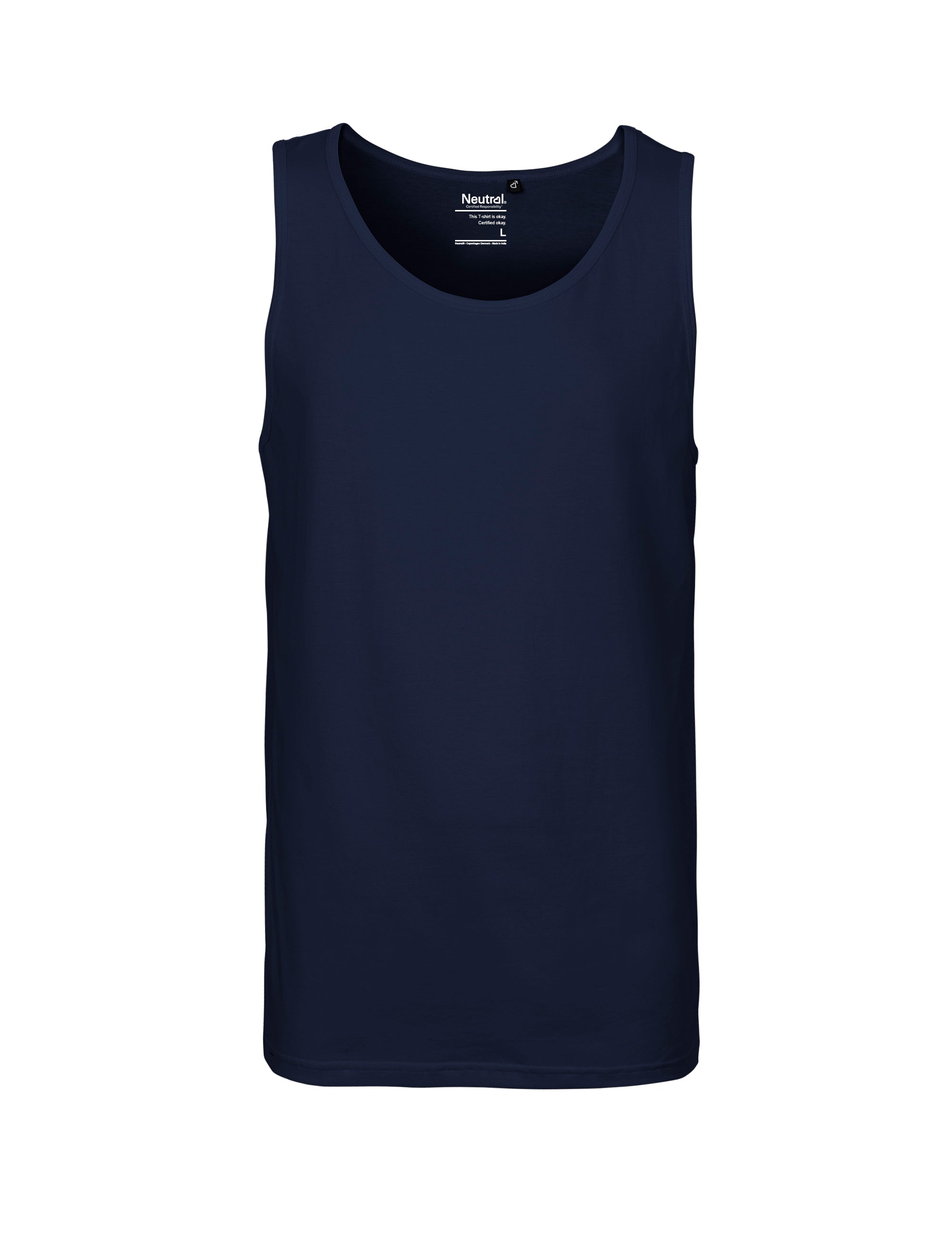 Fairtrade Organic Mens Tank Top – L Navy